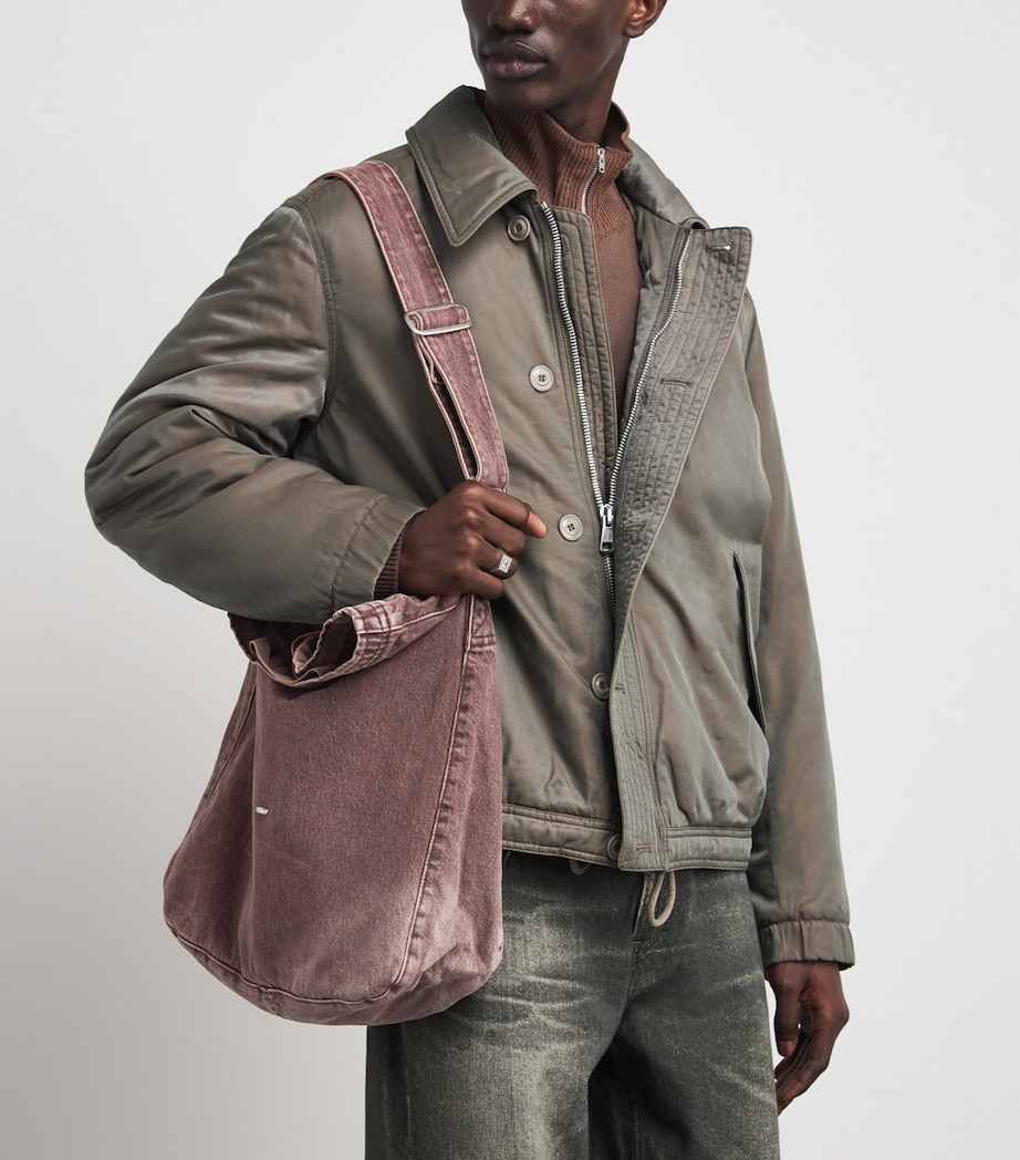 Our Legacy Organic Cotton Messenger Bag Overdyed Choco Melon Image 2