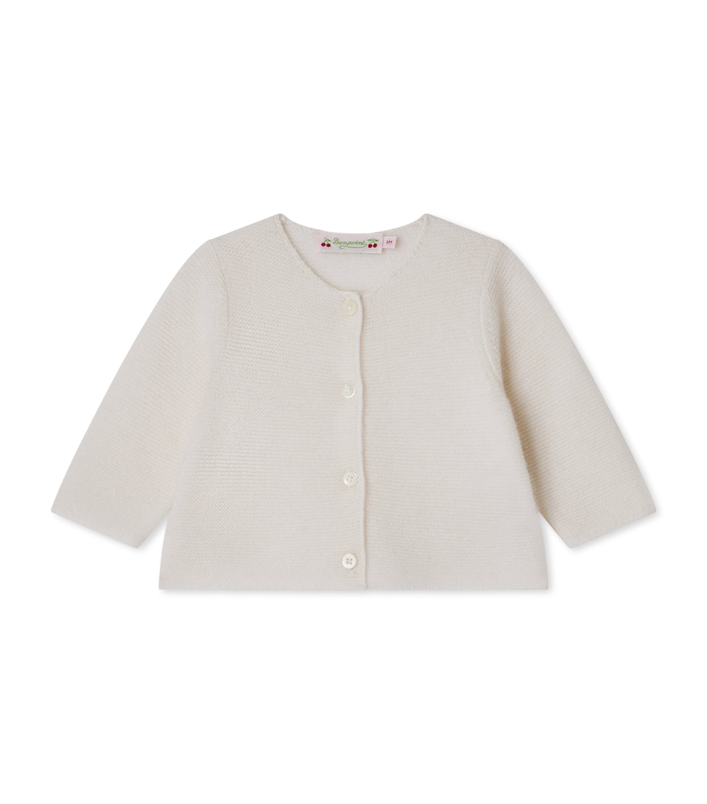 Bonpoint Cashmere Cardigan (3-18 Months) Blanc Lait Image 1