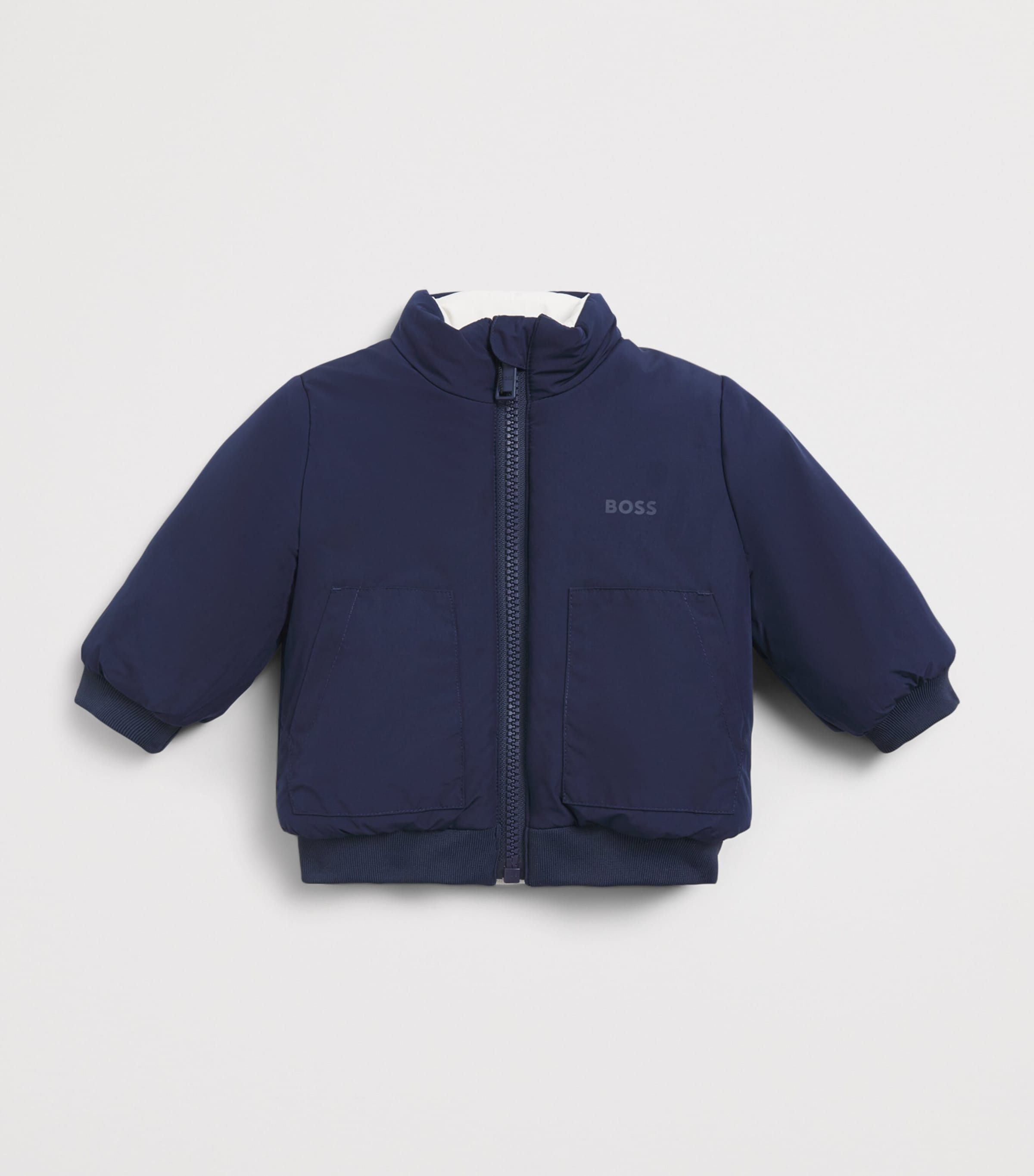 BOSS Kidswear Reversible Puffer Jacket (3-36 Months) Ivory Image 3