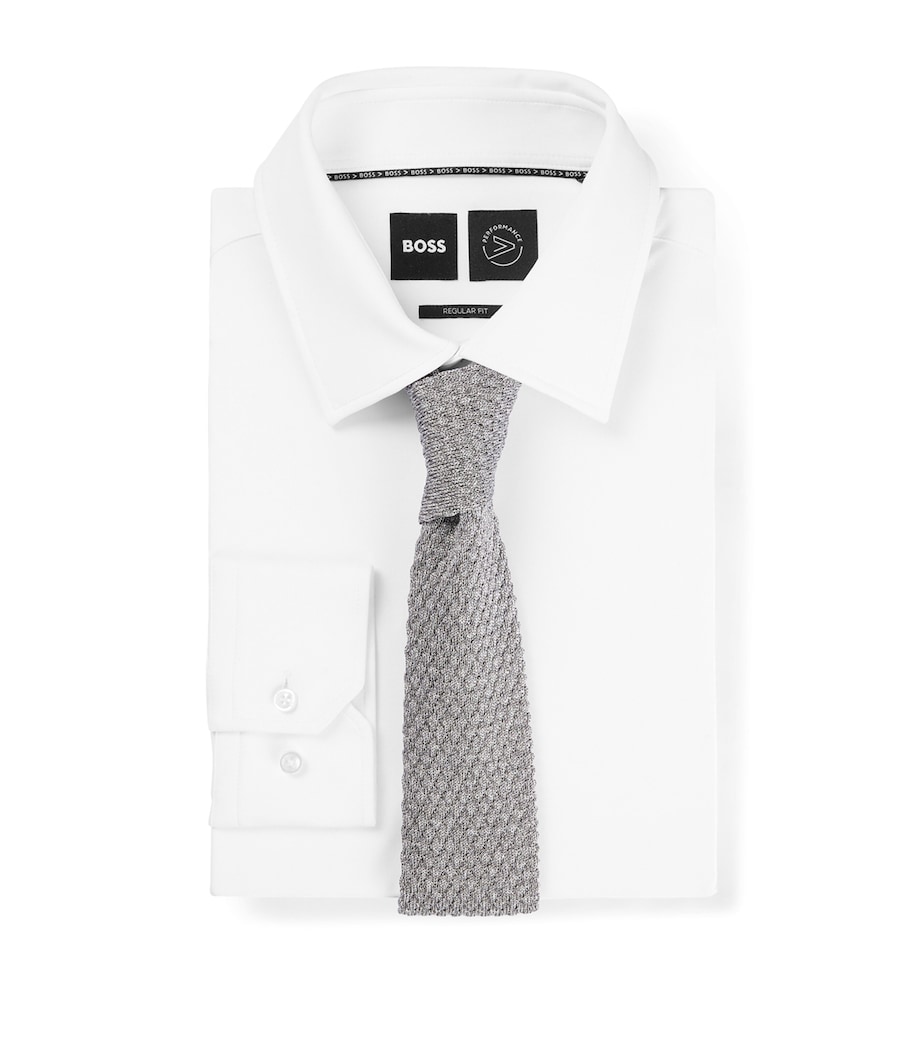 Silk Knitted Straight Tie 041 Image 2