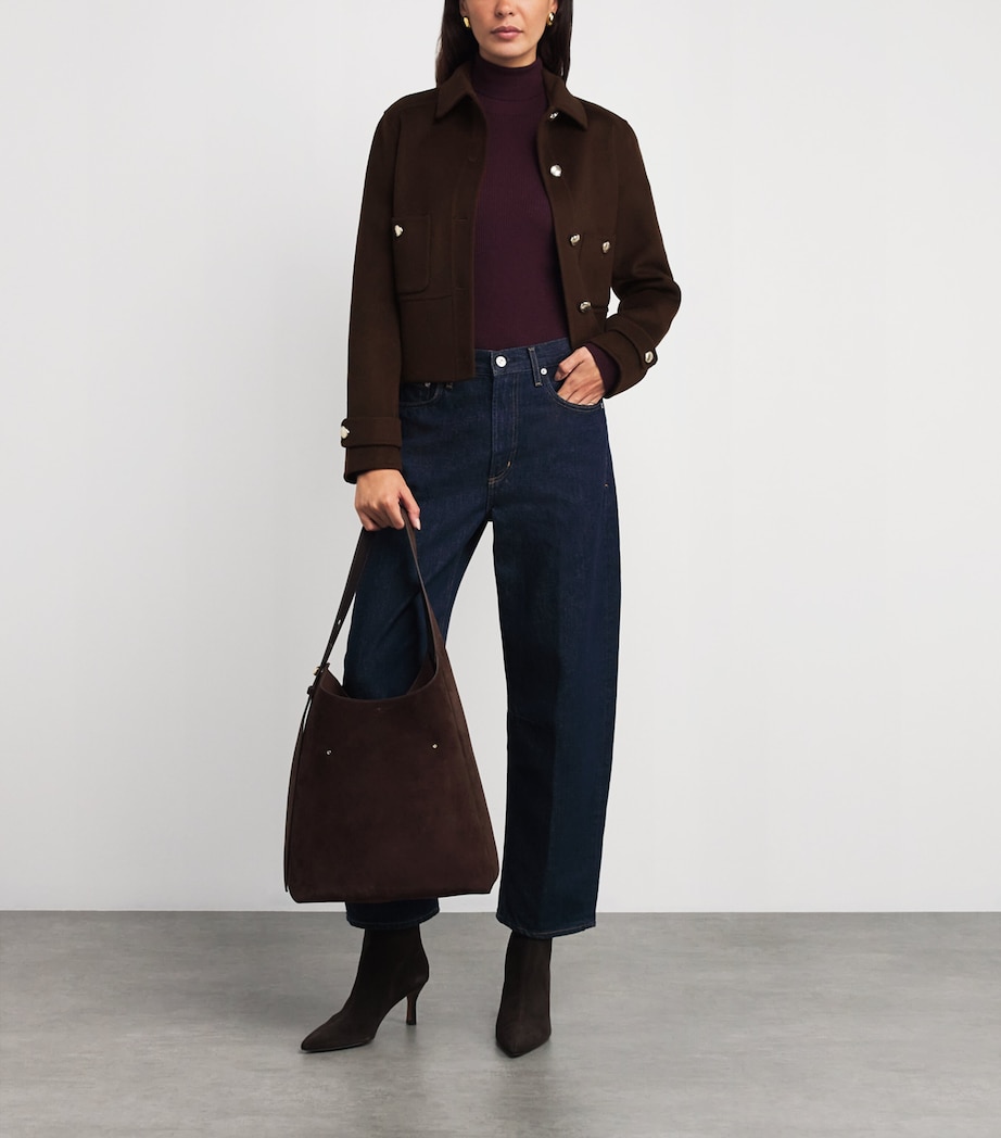 Wool-Blend Jacket DARK BROWN Image 2