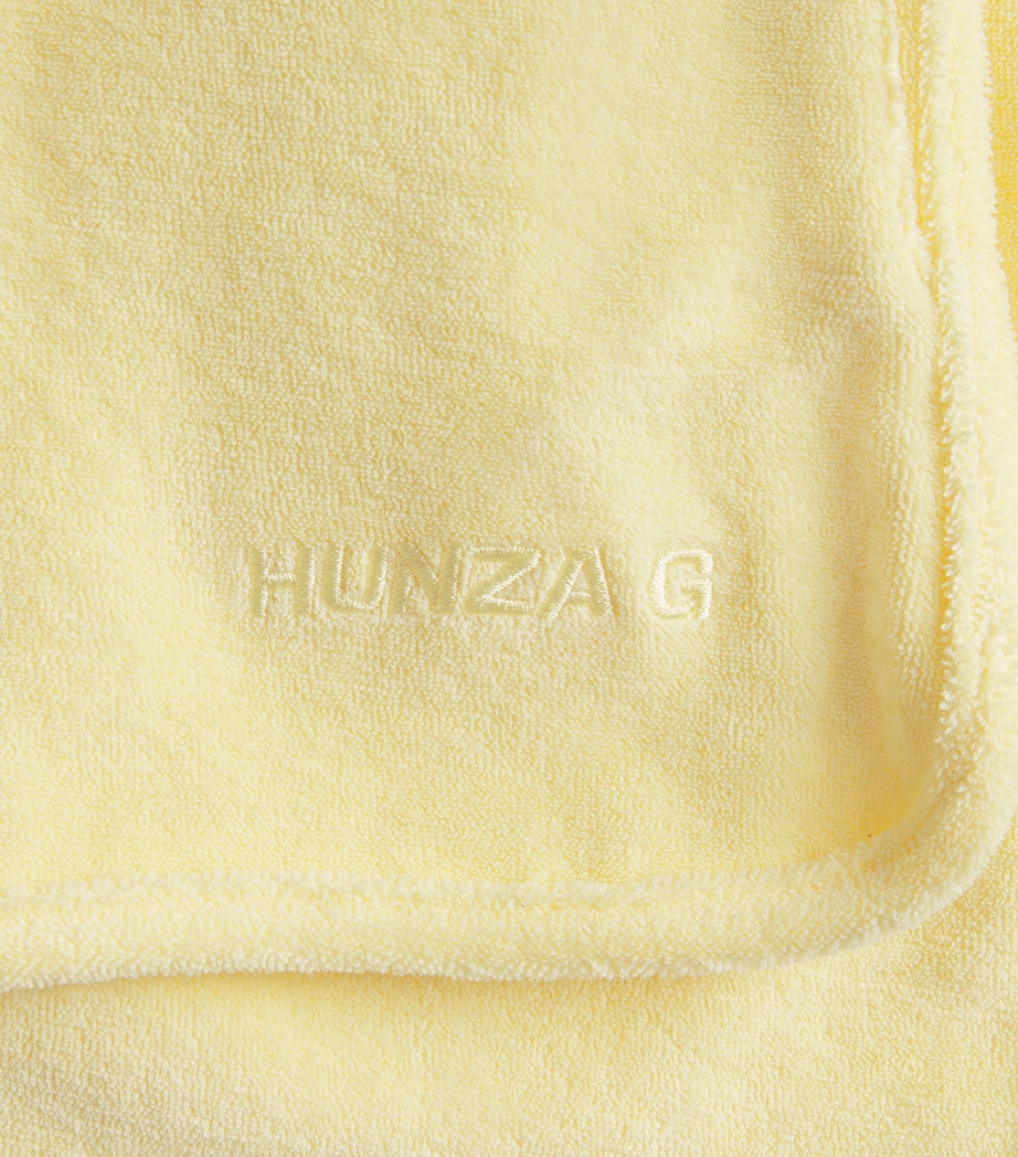 Hunza G Womens Cotton Terry Towelling Shorts Butter Image 6