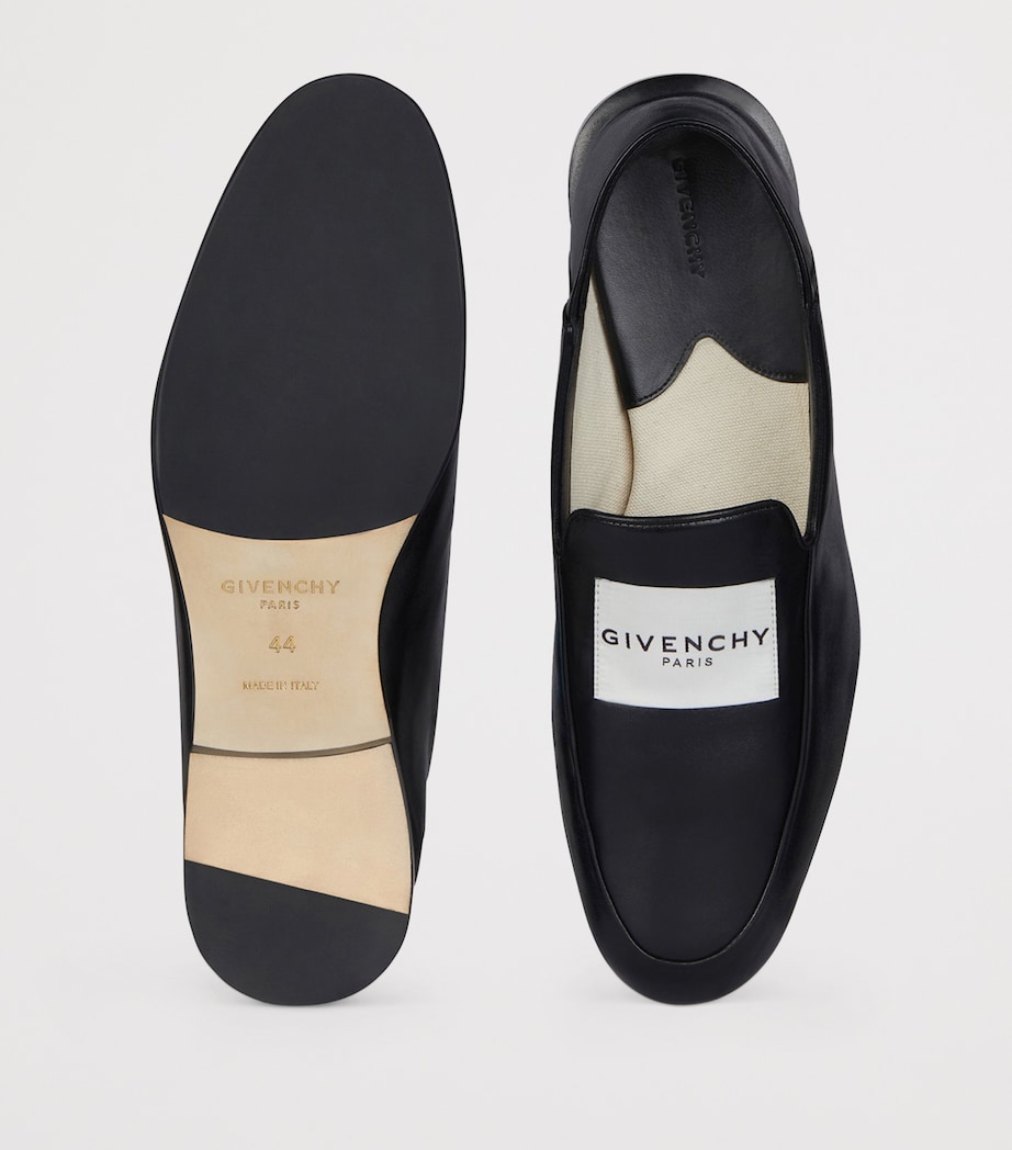Lambskin Logo Loafers BLACK Image 4