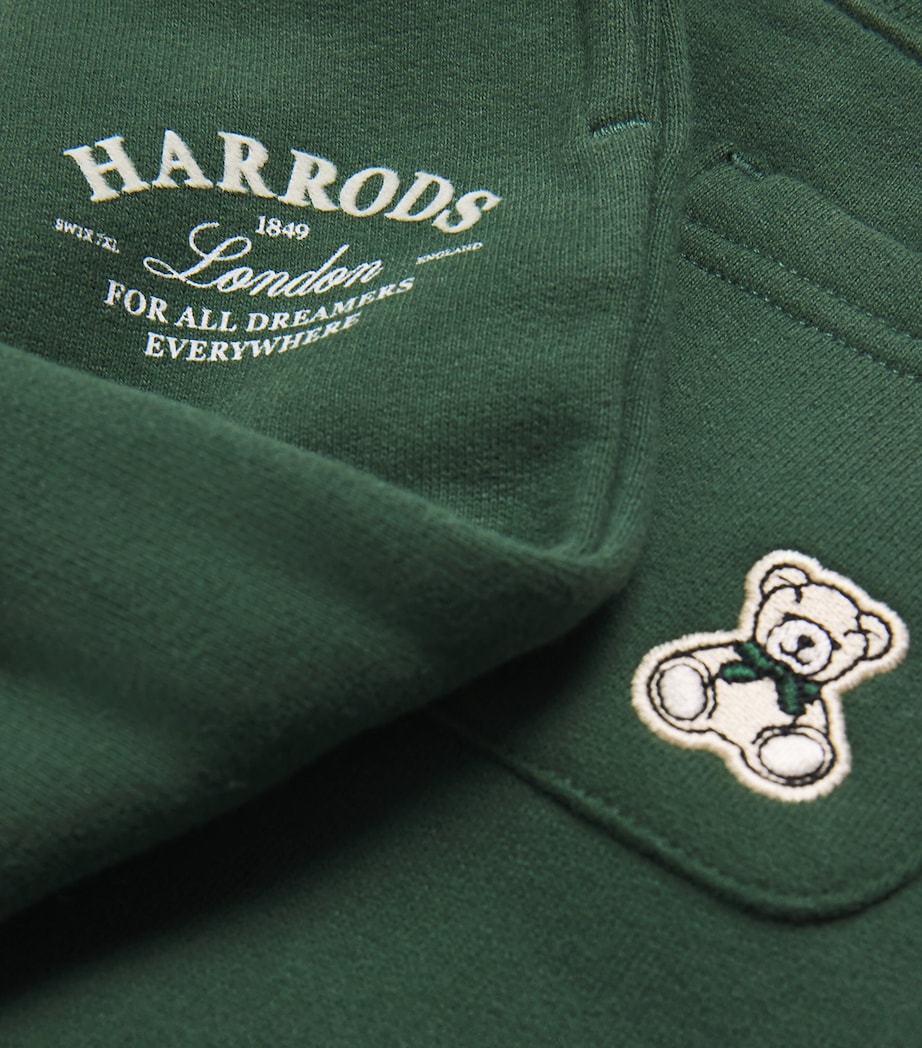 Fleece-Lined Logo Sweatpants (2-8 years) HARRODS GREEN Image 3