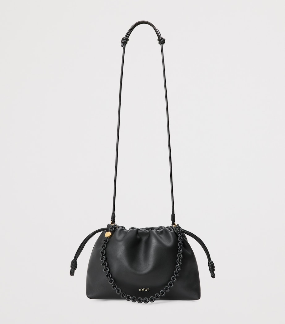 Medium Leather Flamenco Purse BLACK Image 7
