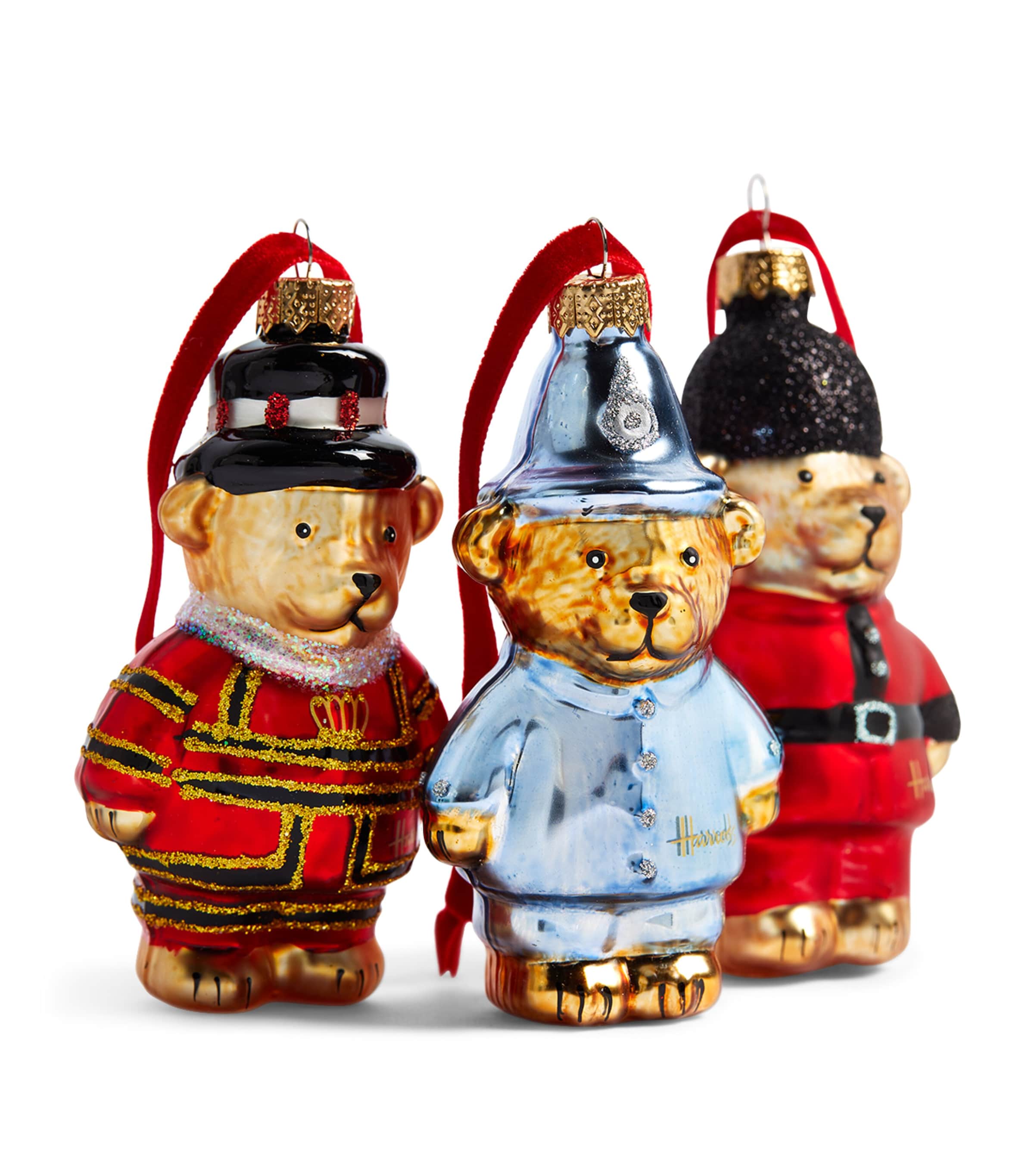 London Bear Tree Decorations (Set of 3) MULTI Image 3