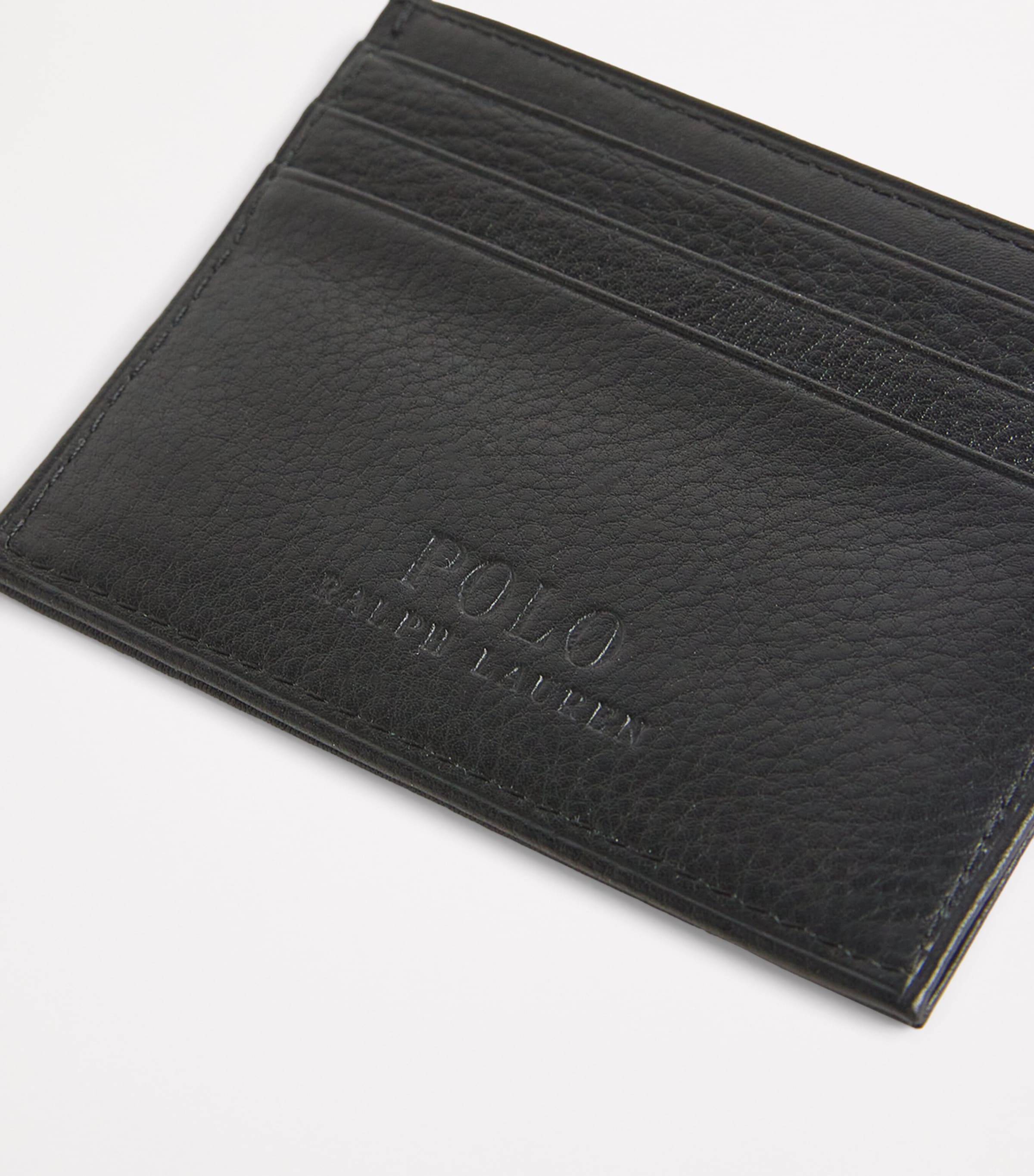 Polo Ralph Lauren Leather Logo Card Holder Black Image 6