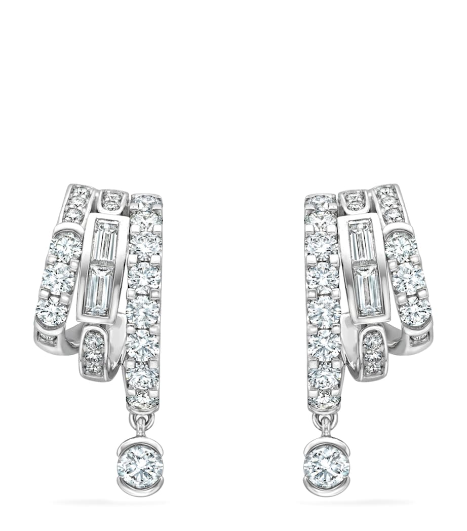 Boodles Platinum and Diamond Play of Light Hoop Earrings Platinum Image 1