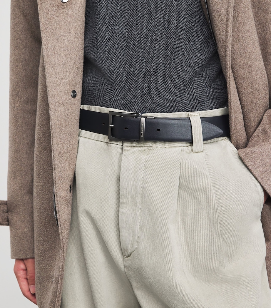 Leather Reversible Shark Belt R2AMILITARE/BLU Image 2