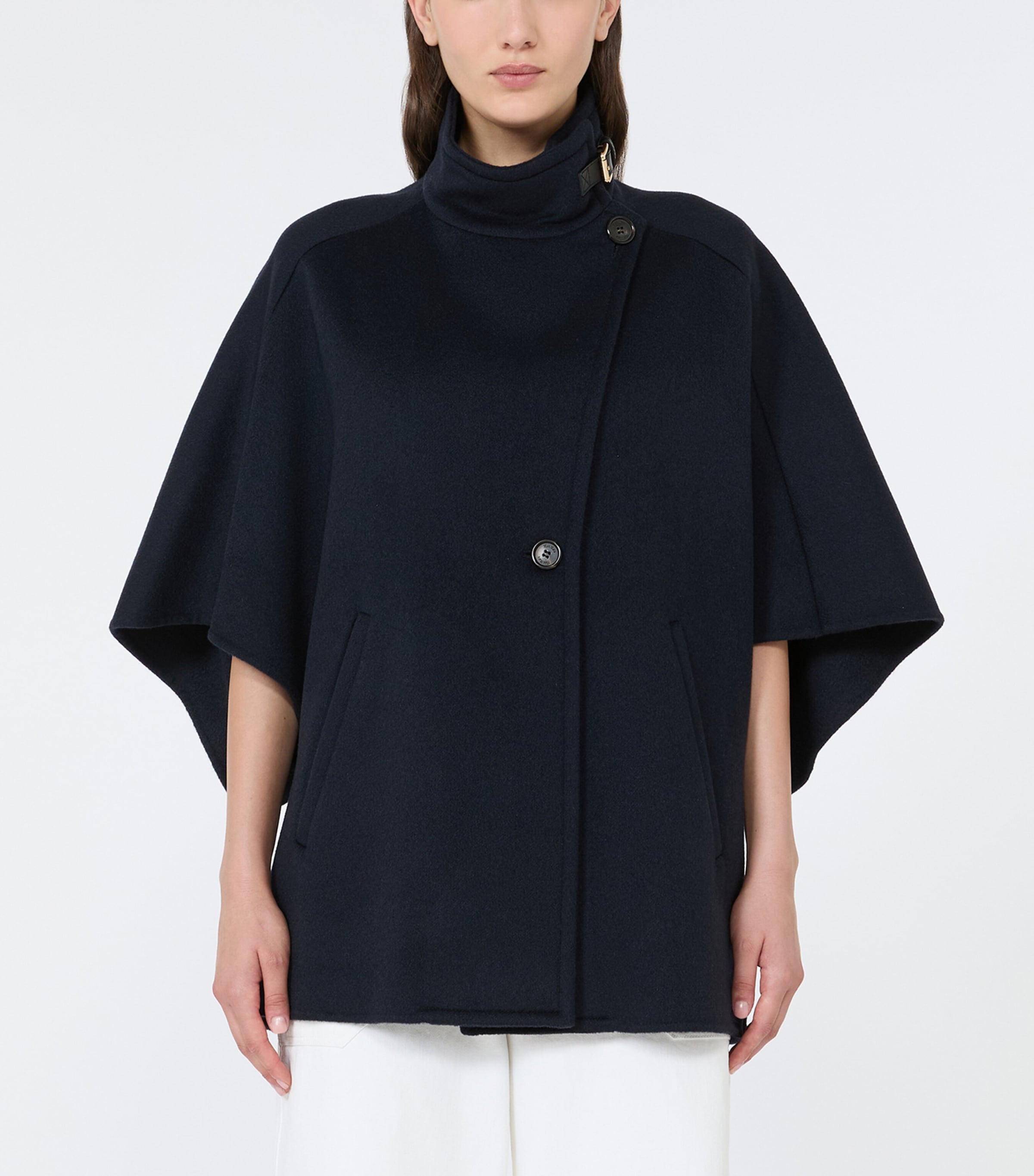 Max Mara Womens Cashmere Cape Midnightblue Image 3