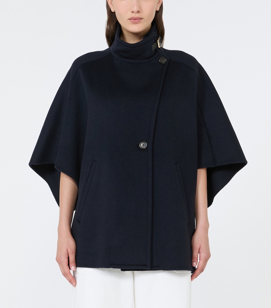 Max Mara Womens Cashmere Cape Midnightblue Image 3