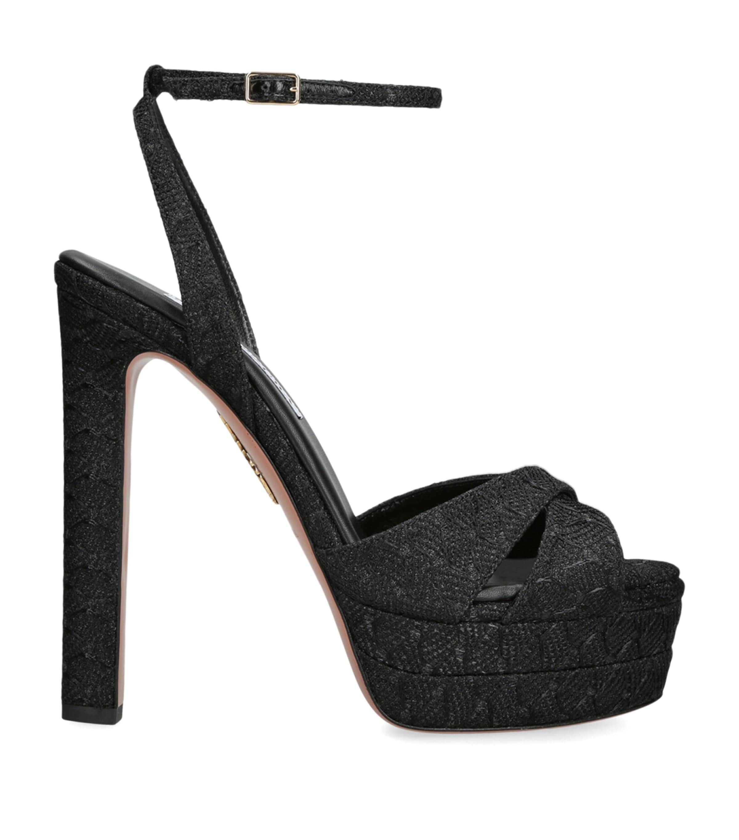 Leather Divine Sandals 130 BLACK Image 1