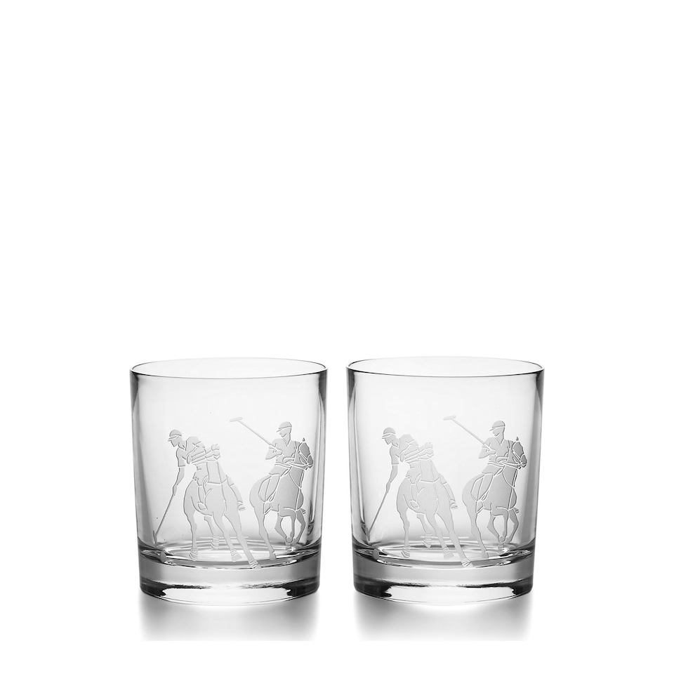 Ralph Lauren Home Crystal Garrett Old Fashioned Glasses (Set of 2) Clear