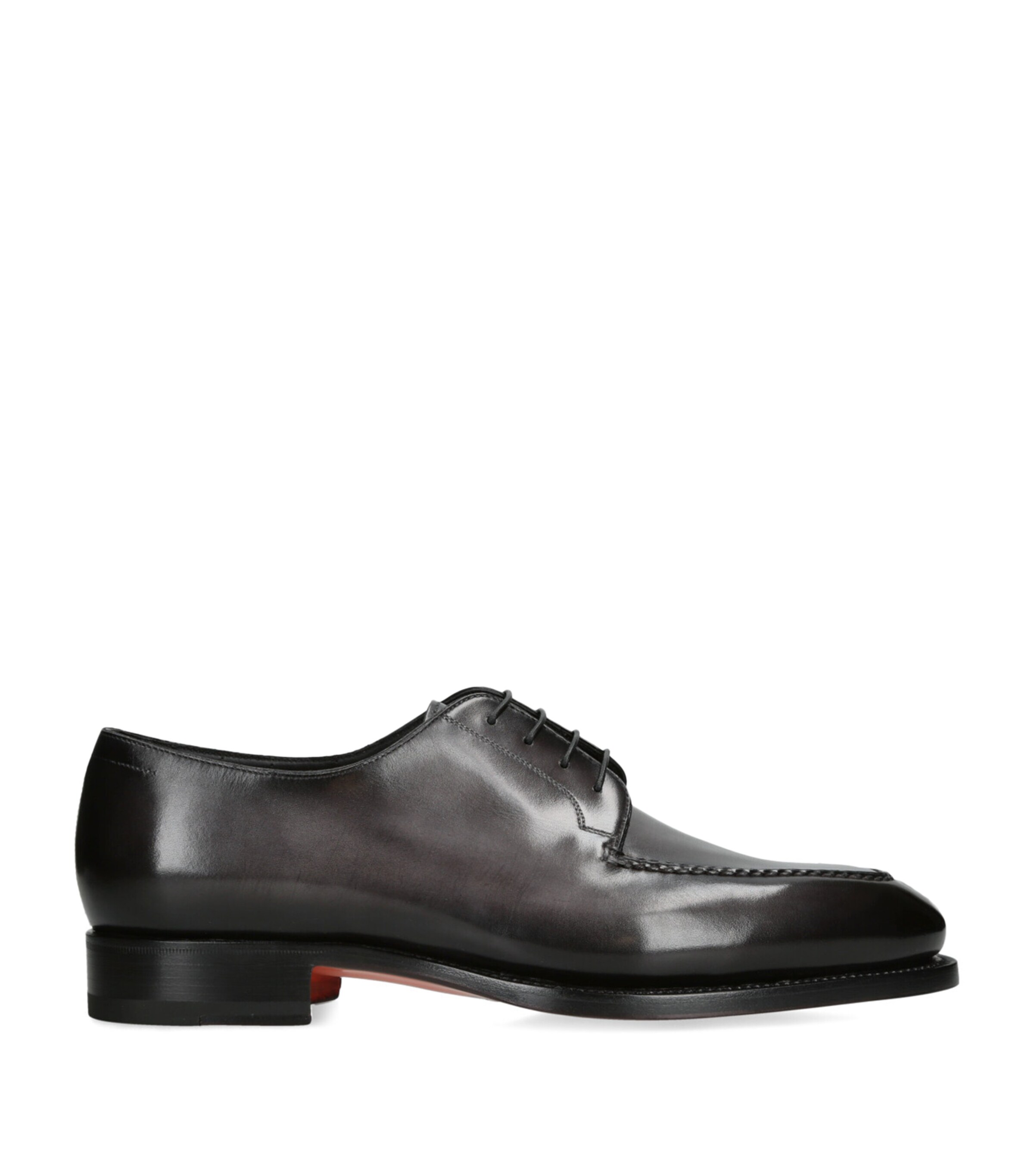Santoni Leather Adrian Derby Shoes Grey Image 1