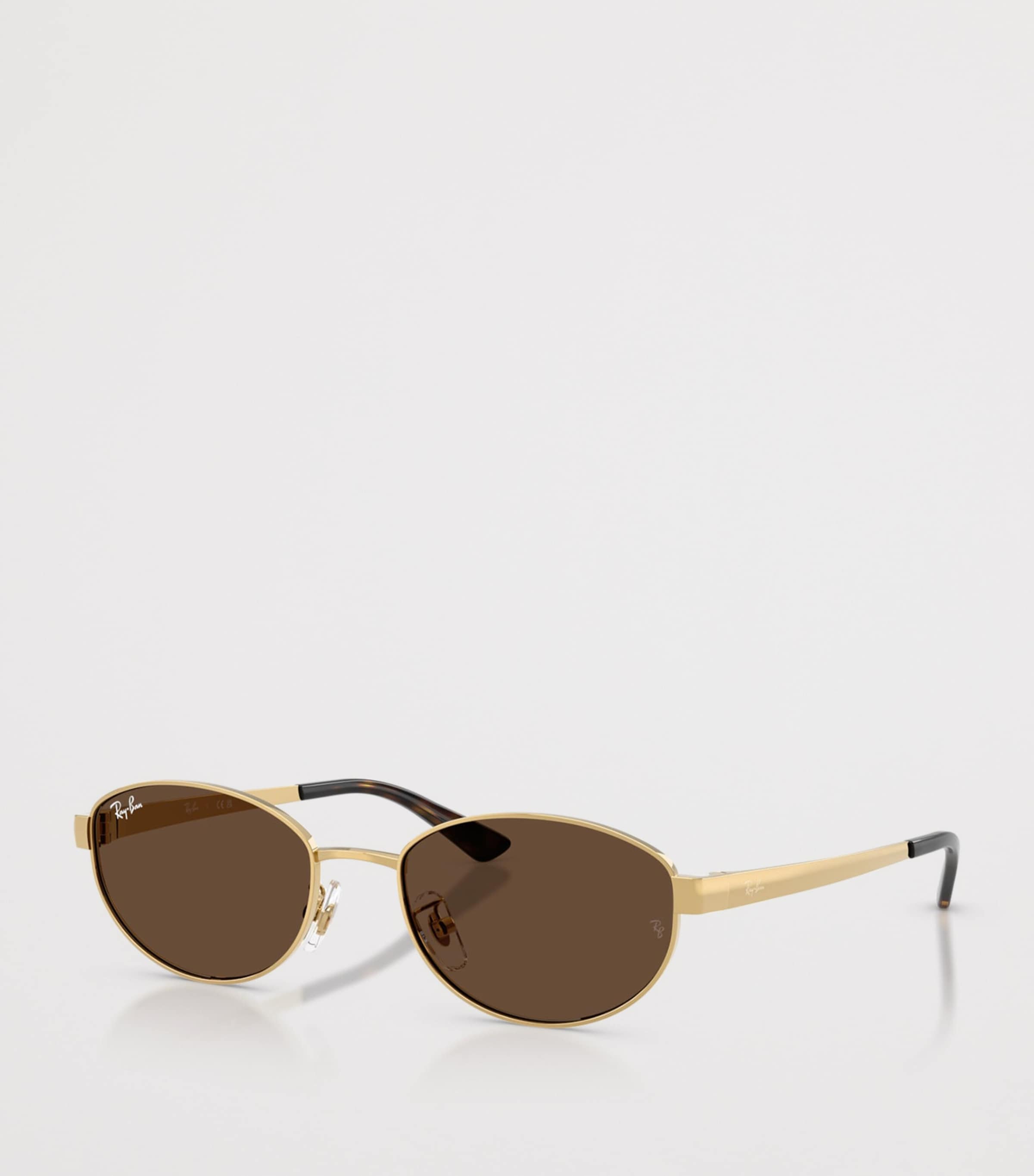 Ray-Ban Metal Oval Sunglasses Gold Image 2