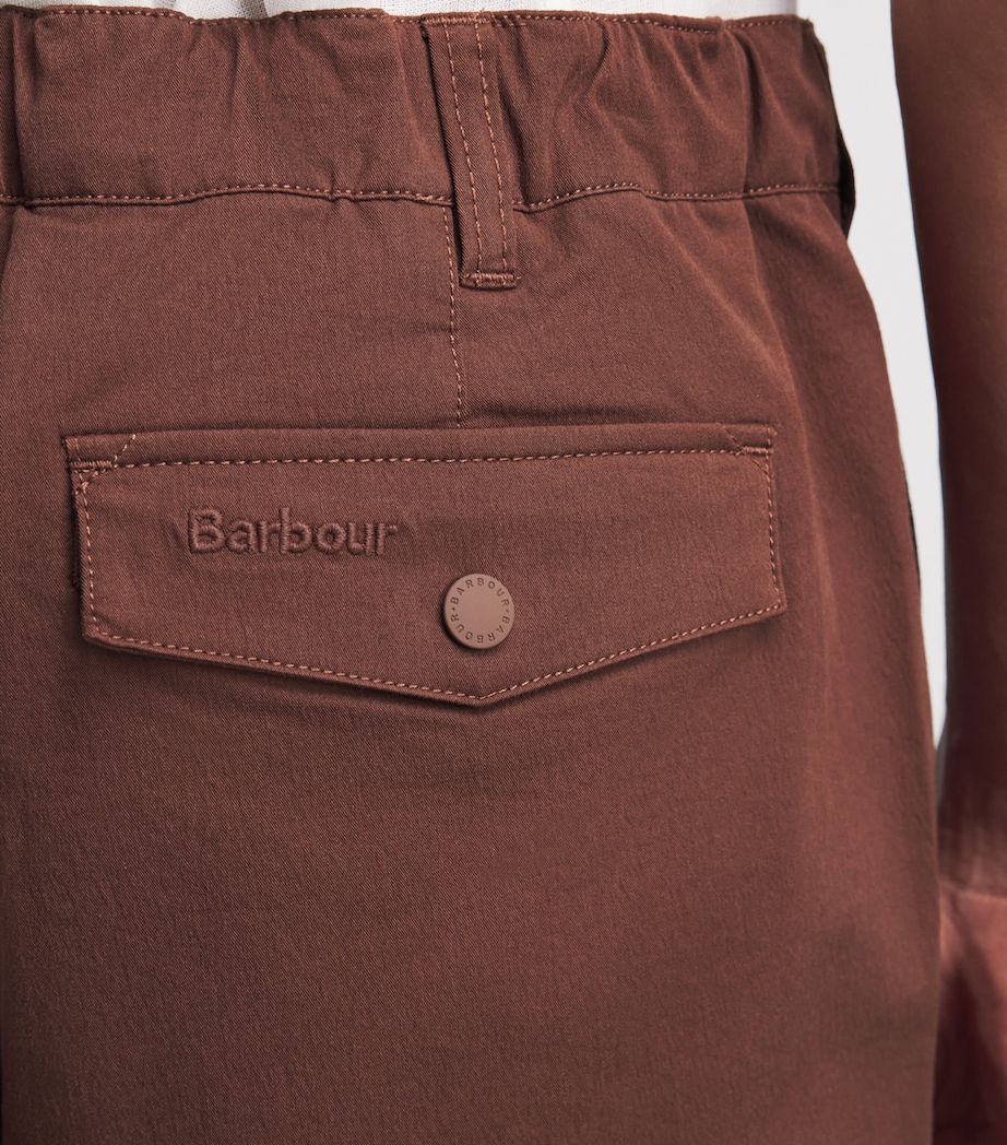Barbour Mens Stretch-Twill Strickland Shorts Burnt Pepper Image 3