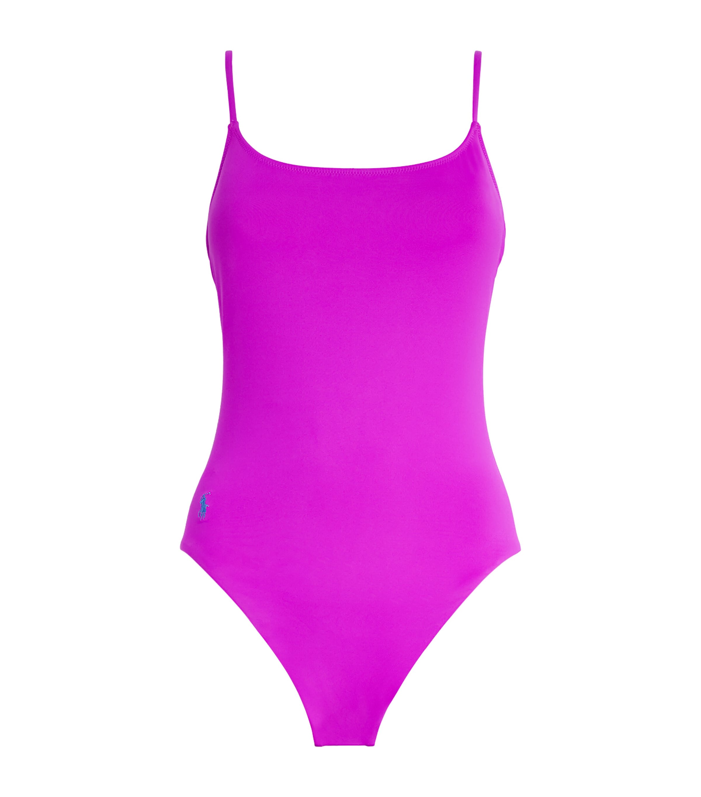 Polo Ralph Lauren Scoop-back Kennedy Swimsuit In Purple