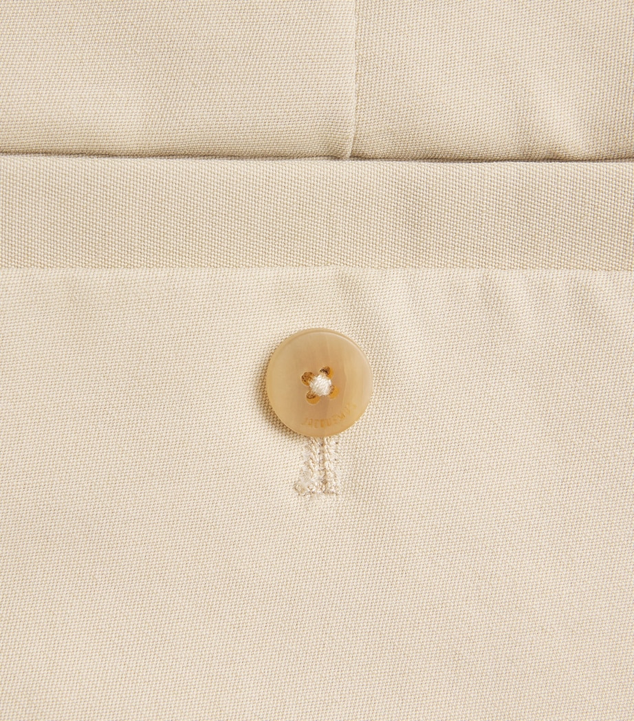 Cotton-Blend Bermuda Shorts BEIGE-150 Image 5