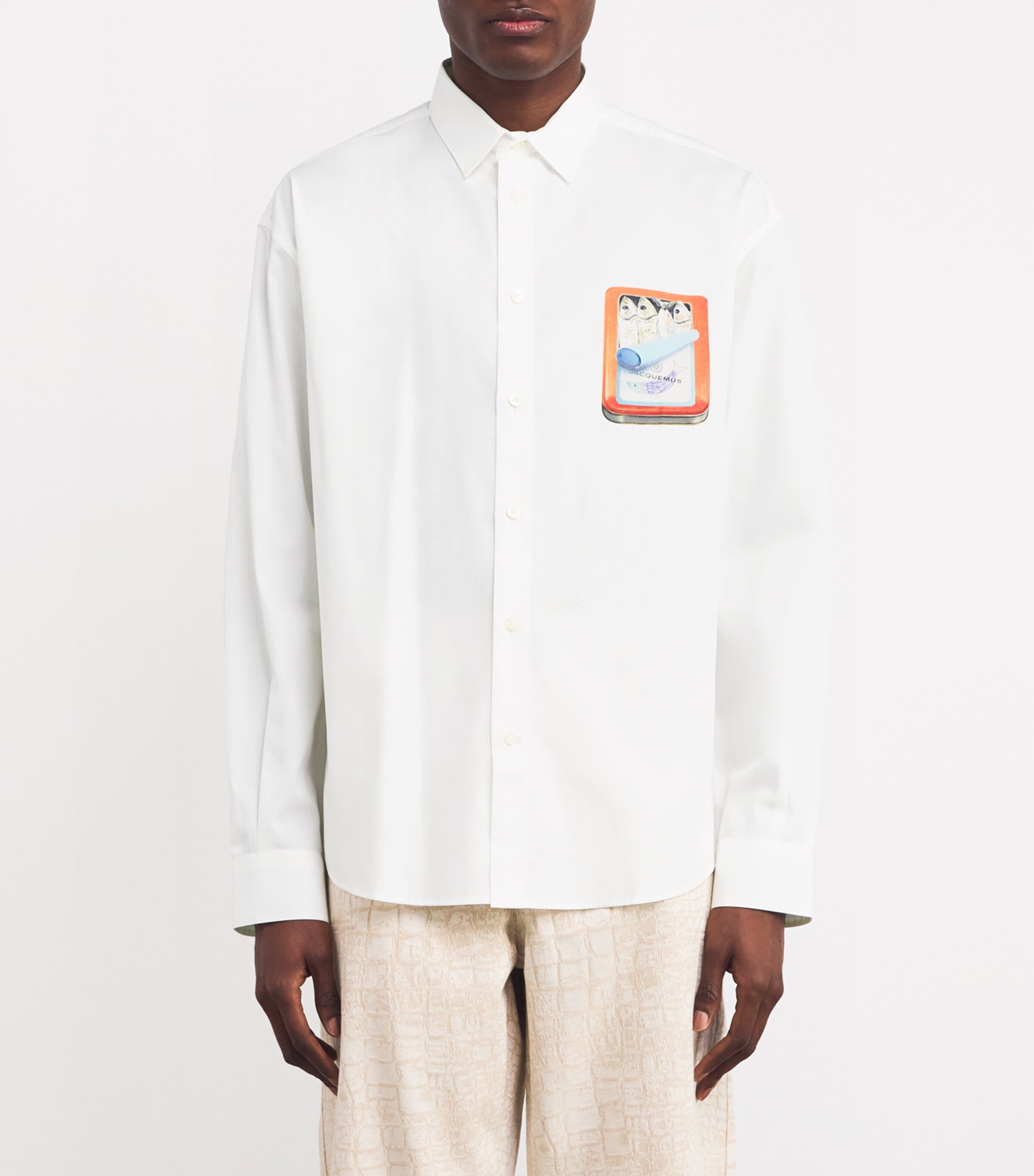 Cotton Printed Shirt BOITE ORANGE Image 3