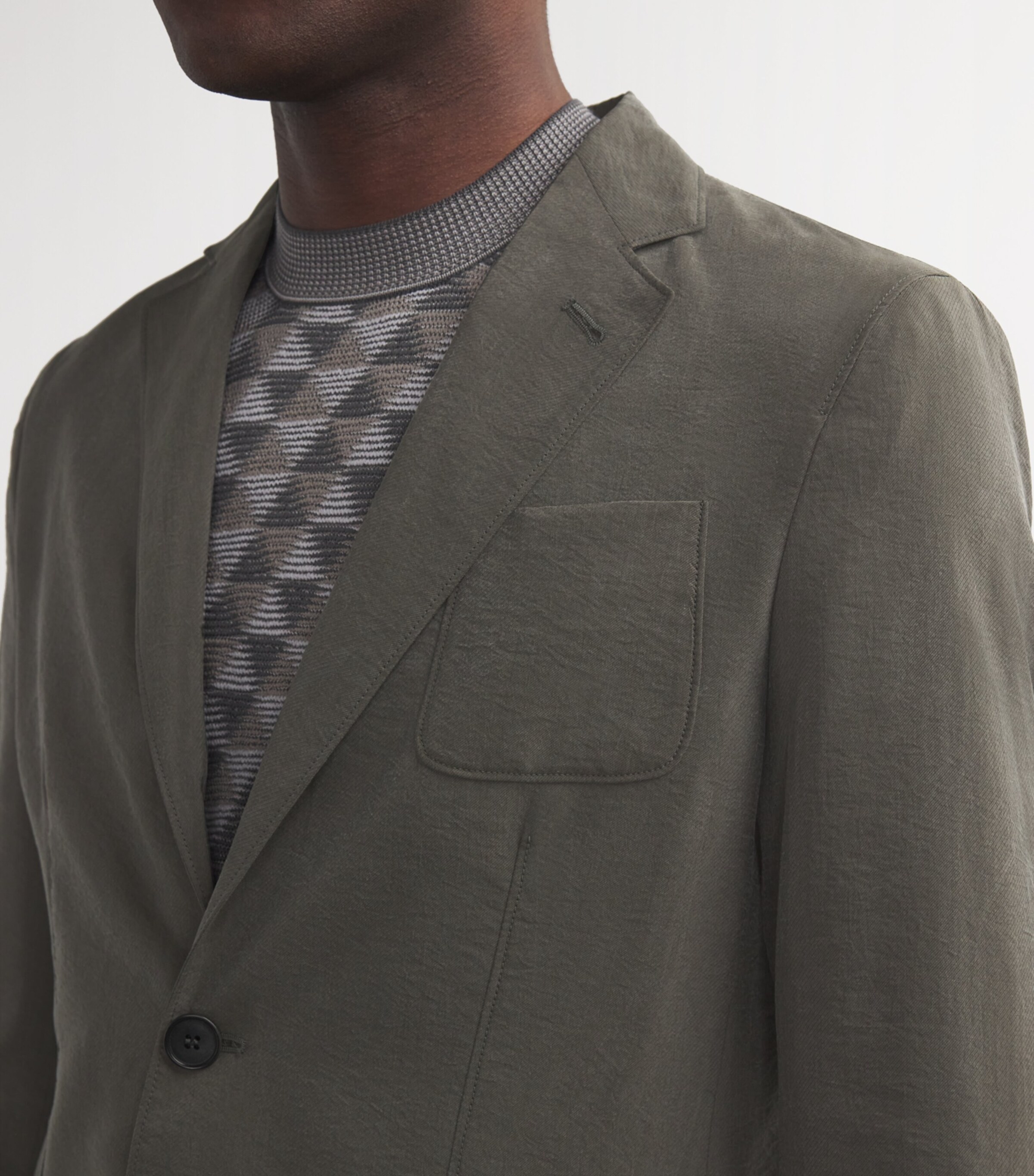 【関税&送料込】Giorgio Armani Silk Blend Lined Blazer Double-breasted silk-blend blazer in grey - Giorgio Armani