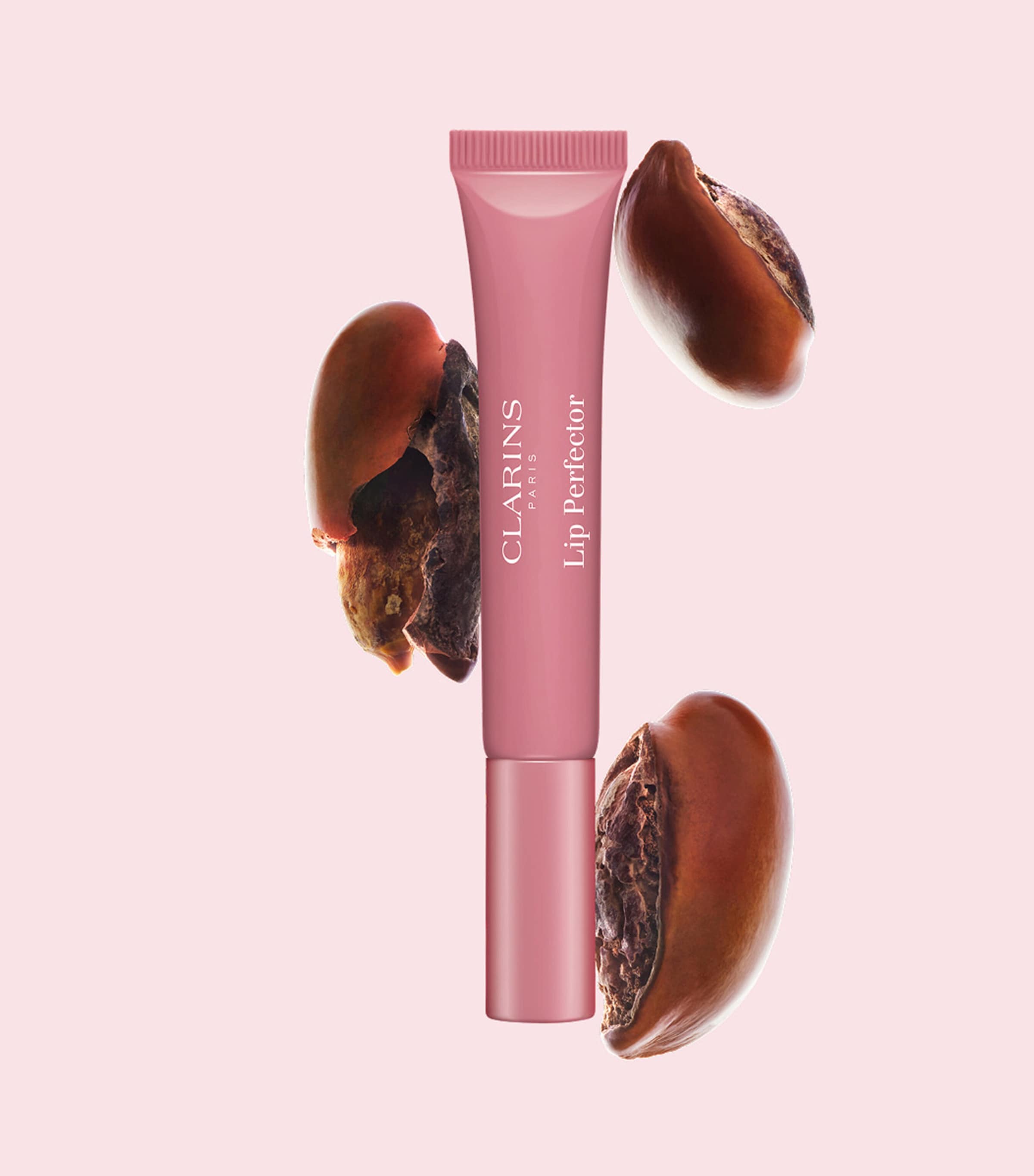 Clarins Natural Lip Perfector Toffee Pink Shimmer Image 2