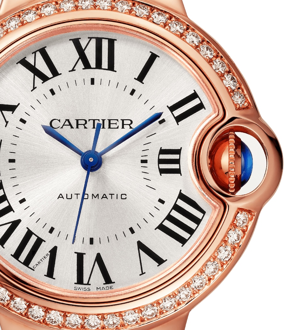Rose Gold and Diamond Ballon Bleu de Cartier Watch 33mm GREY Image 3