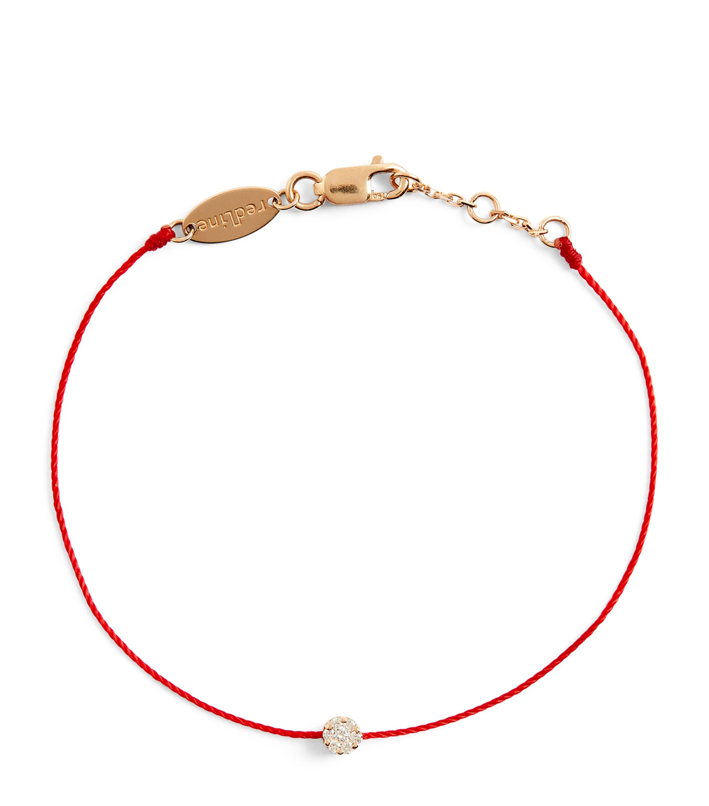Redline Yellow Gold And Diamond Illusion Bracelet In Red
