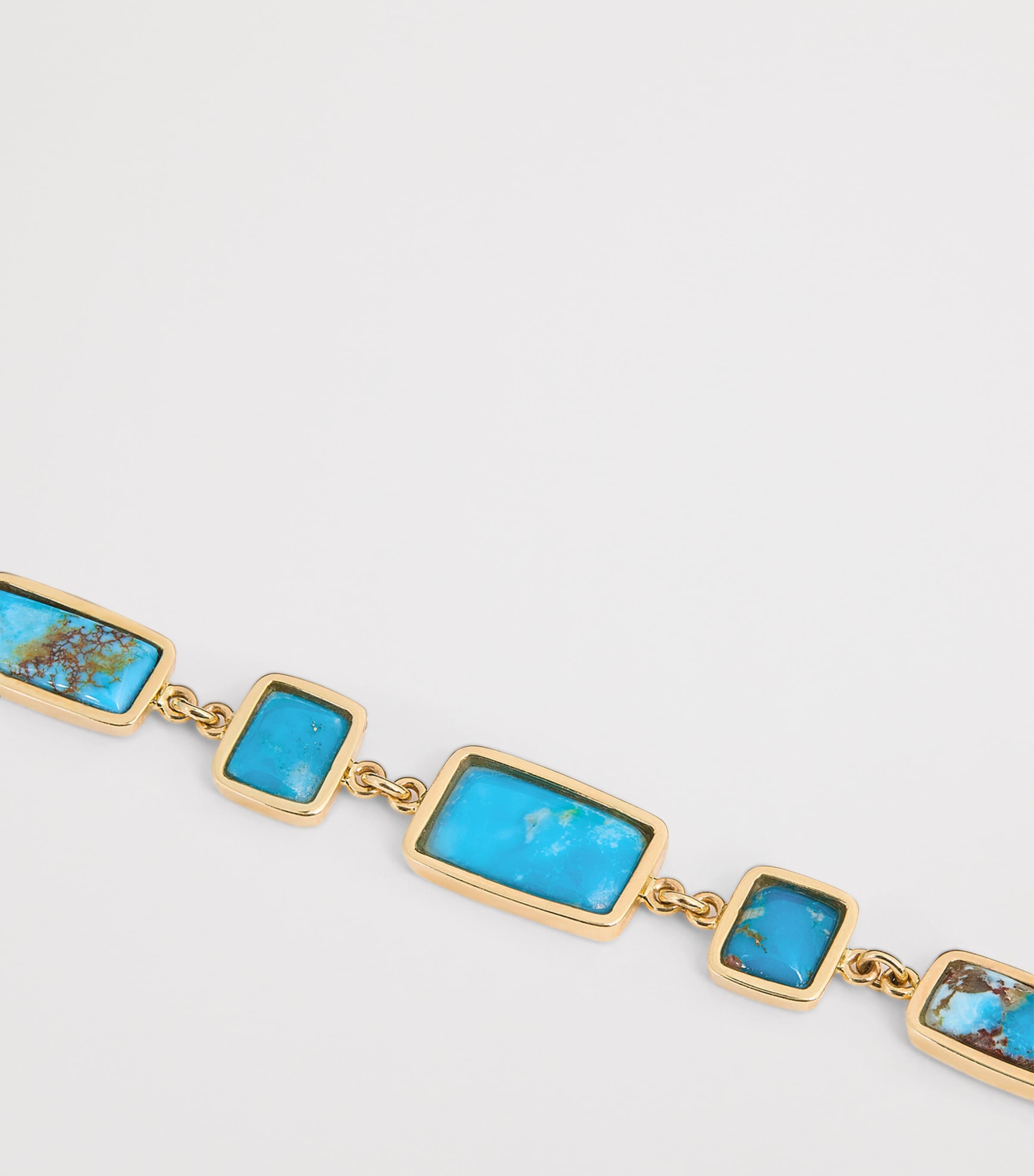 Yellow Gold and Turquoise Bezel Bracelet YELLOW GOLD Image 3