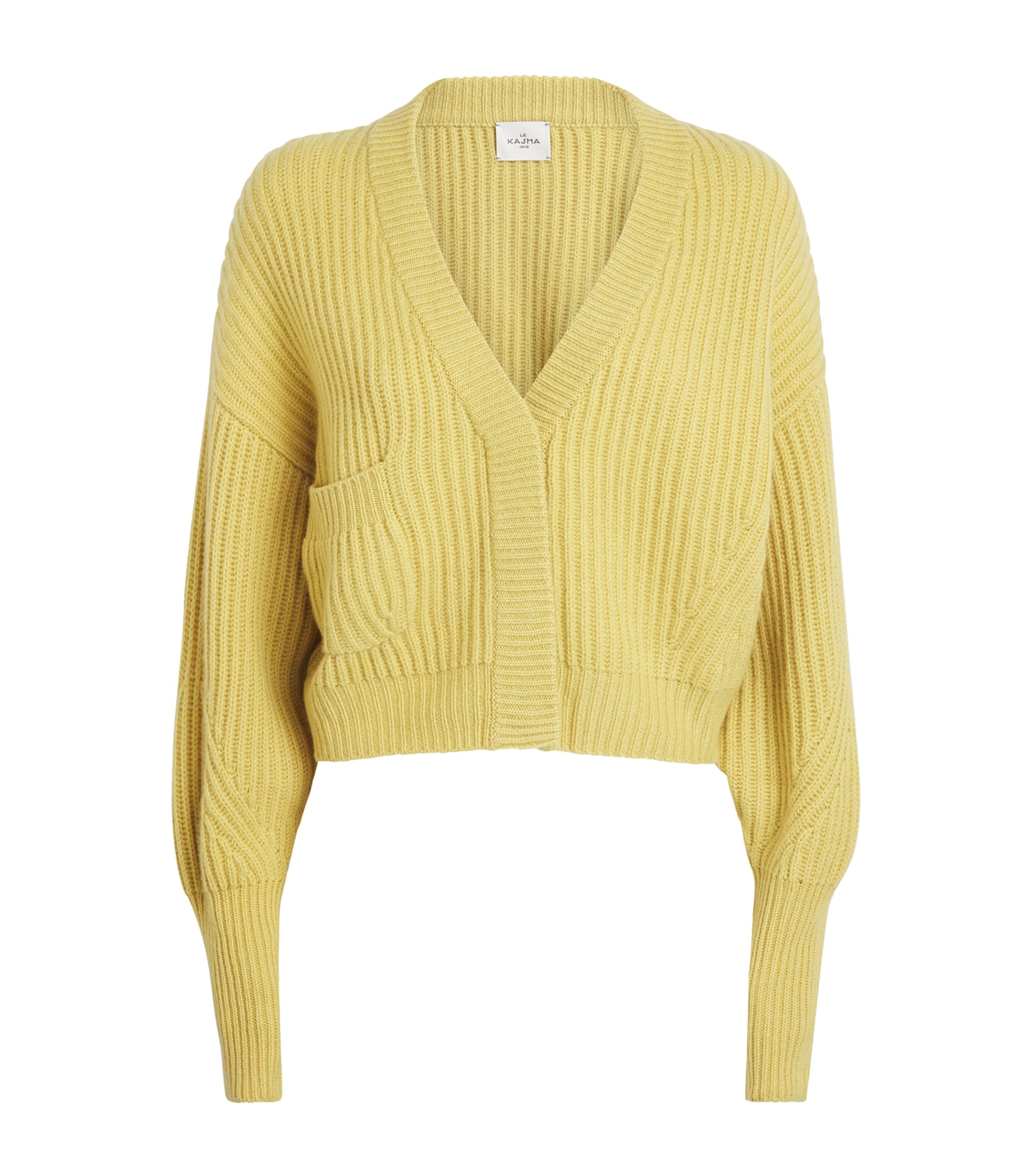 Le Kasha Cashmere Monaco Cardigan In Yellow