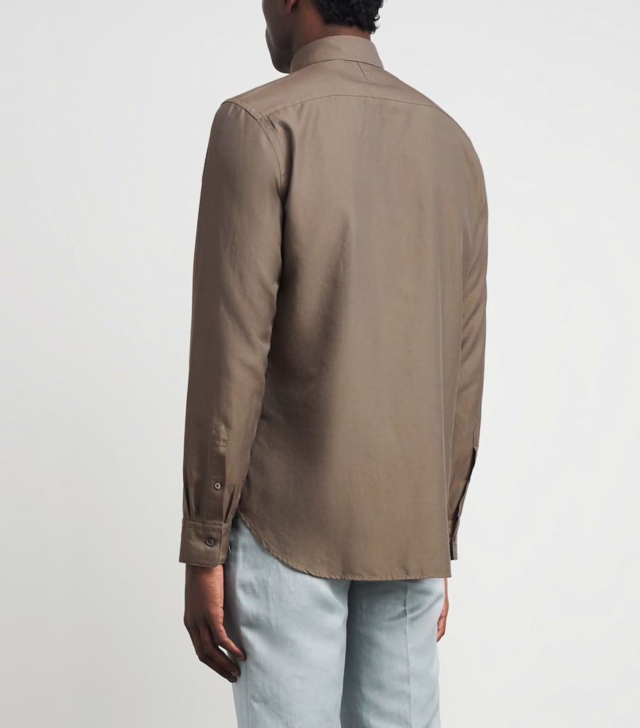 Canali Mens Cotton-Silk Shirt Image 5