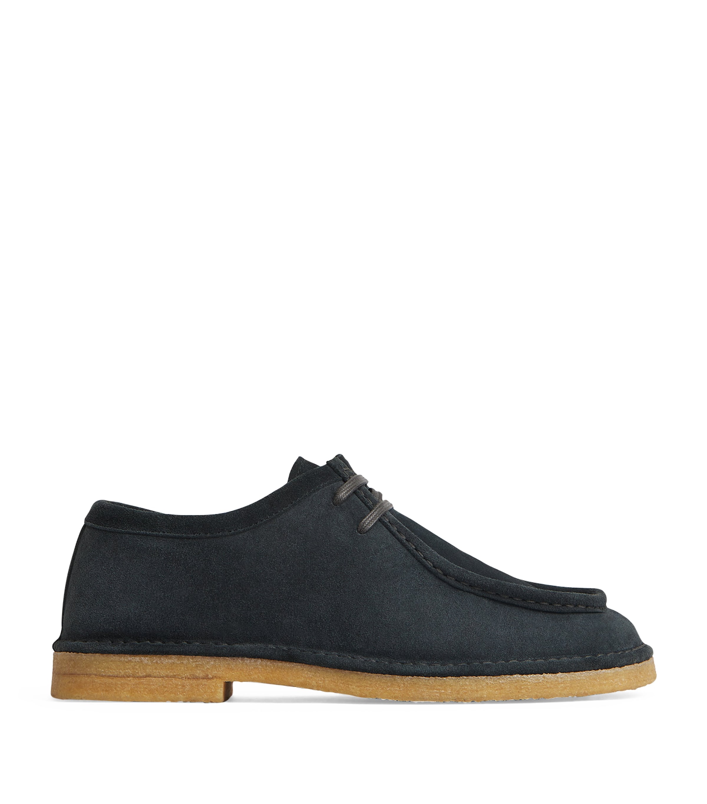 Bottega Veneta Suede Daddy Derby Shoes In Black