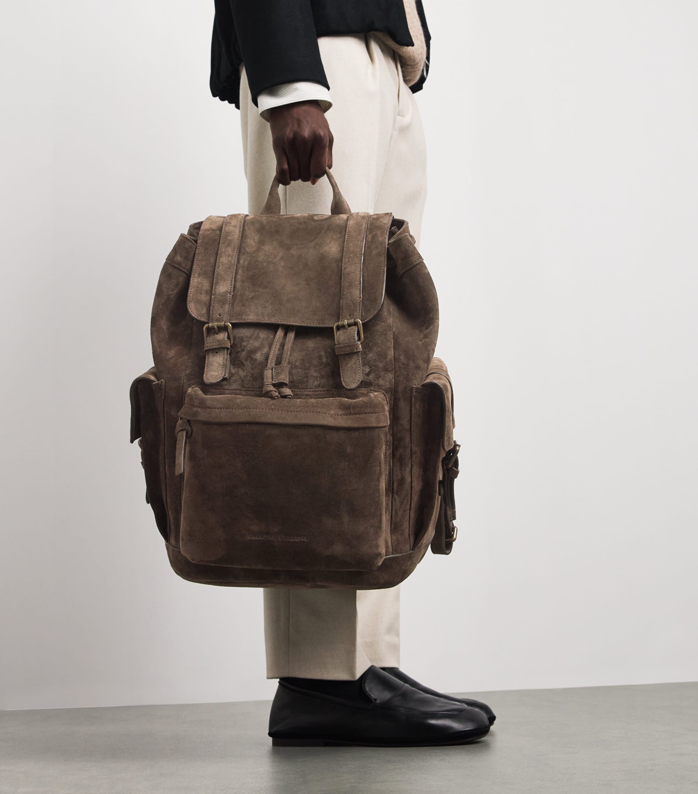 Officine Creative Suede Bostonian Backpack Pepe Image 4