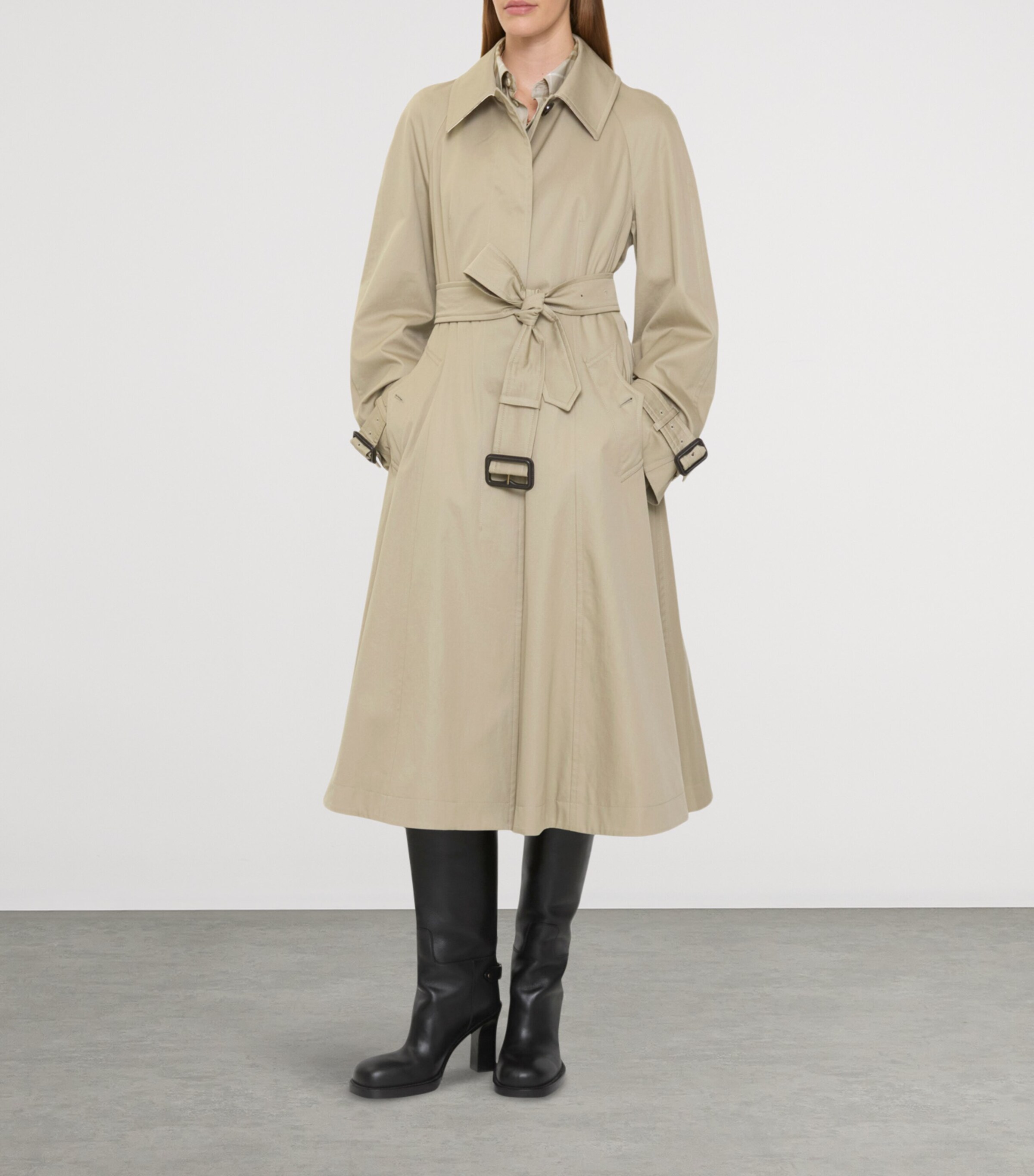Gabardine Ellingham Long Car Coat QUILL Image 6
