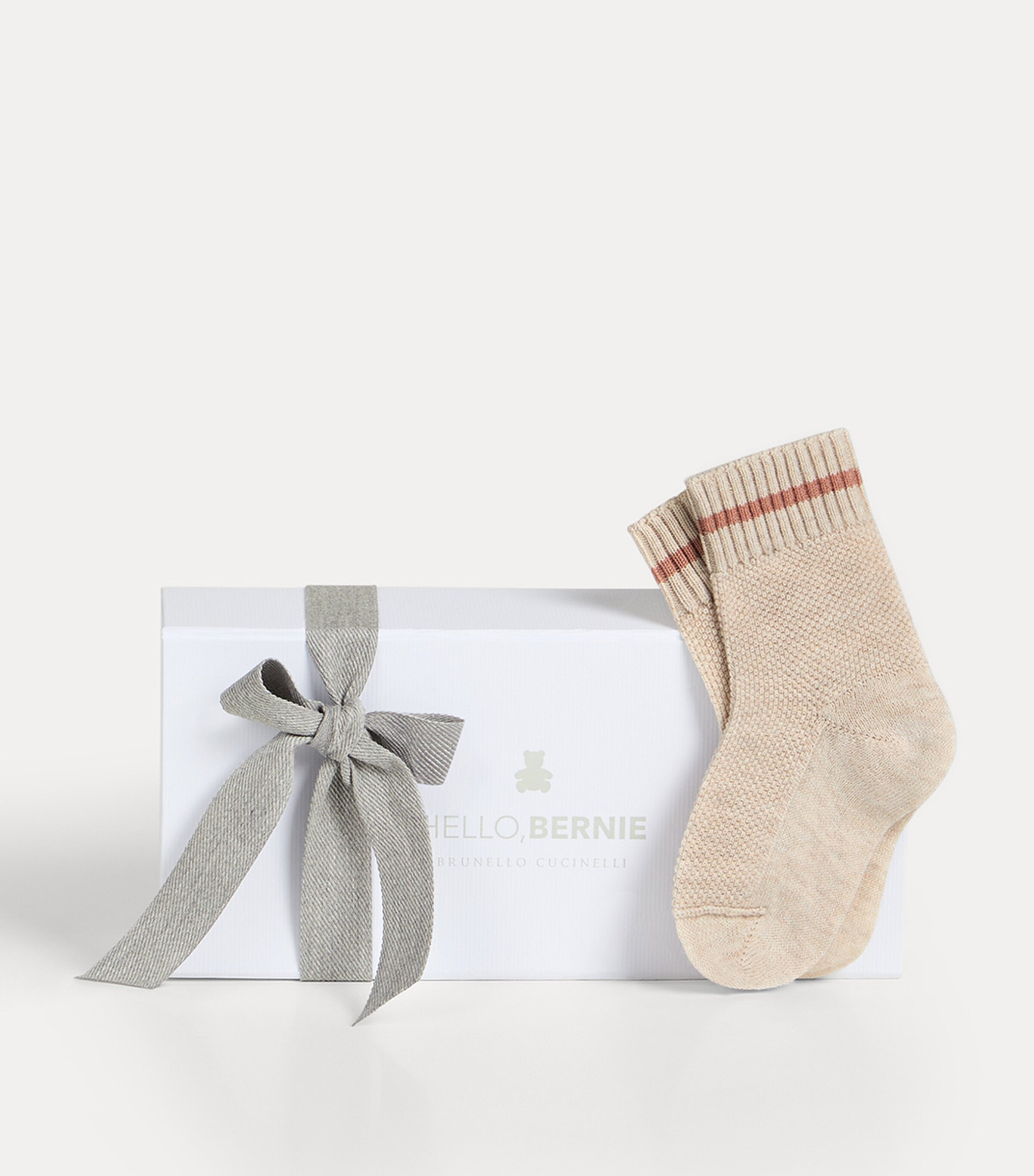 Brunello Cucinelli Kids Cotton Waffle Knit Socks (6-36 Months) Image 3