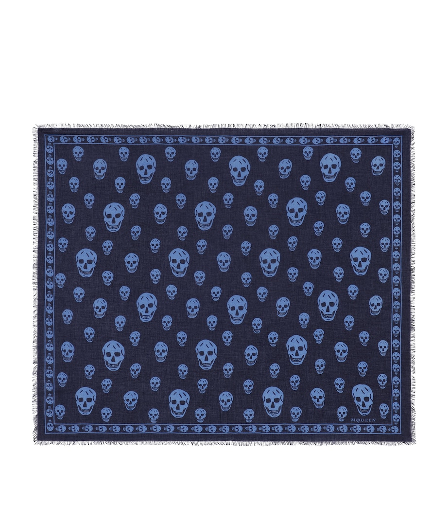 McQueen Modal-Silk Skull Scarf Image 1
