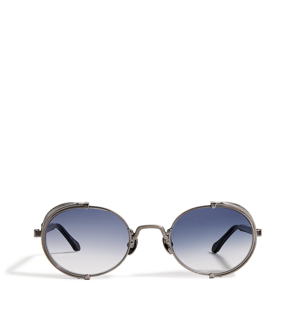 Heritage Round Sunglasses ANTIQUE SILVER BLUE Image 1