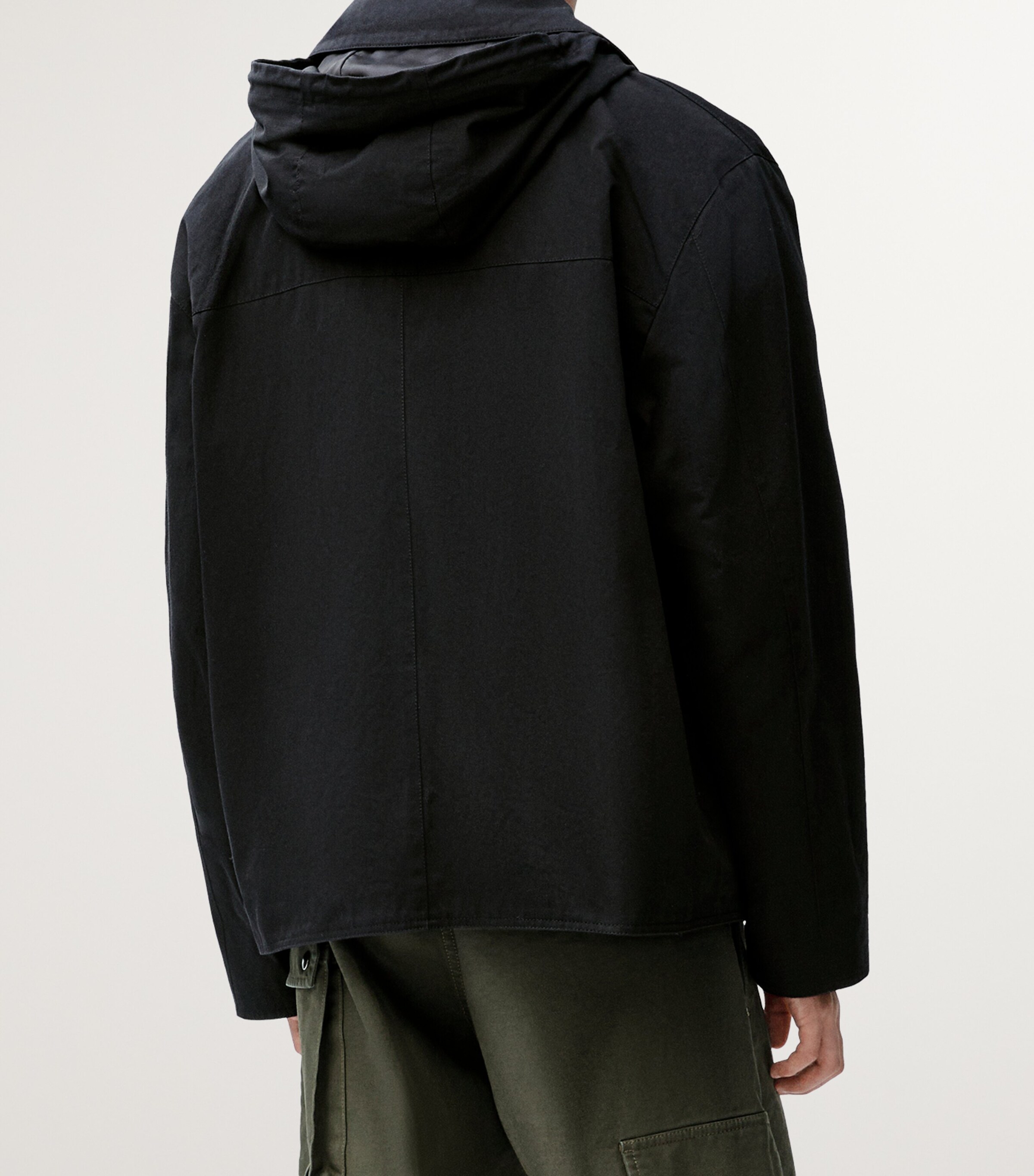 Nylon Hooded Jacket BLACK Image 4