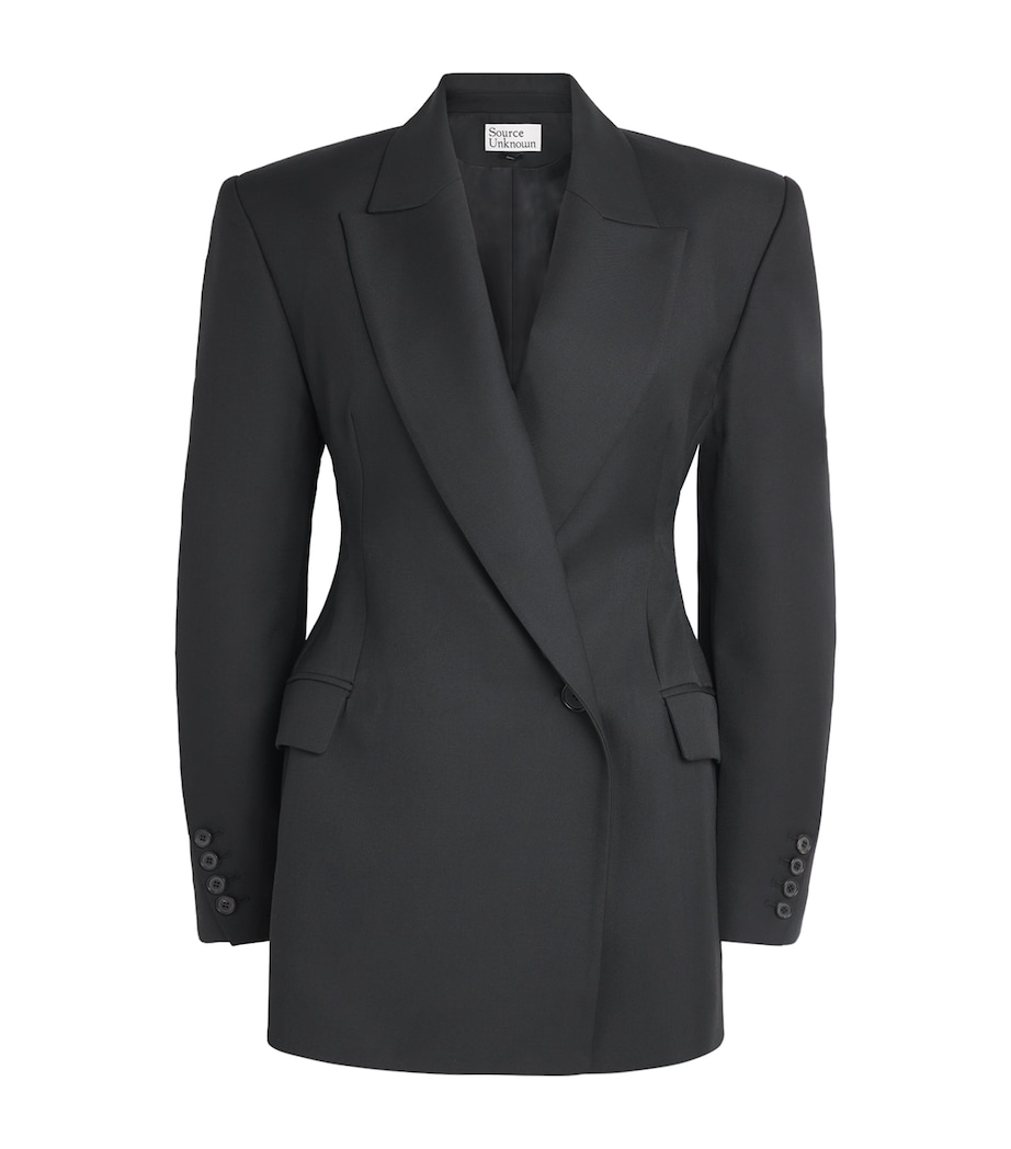 Source Unknown Womens Hourglass Martha Blazer Bk Image 1