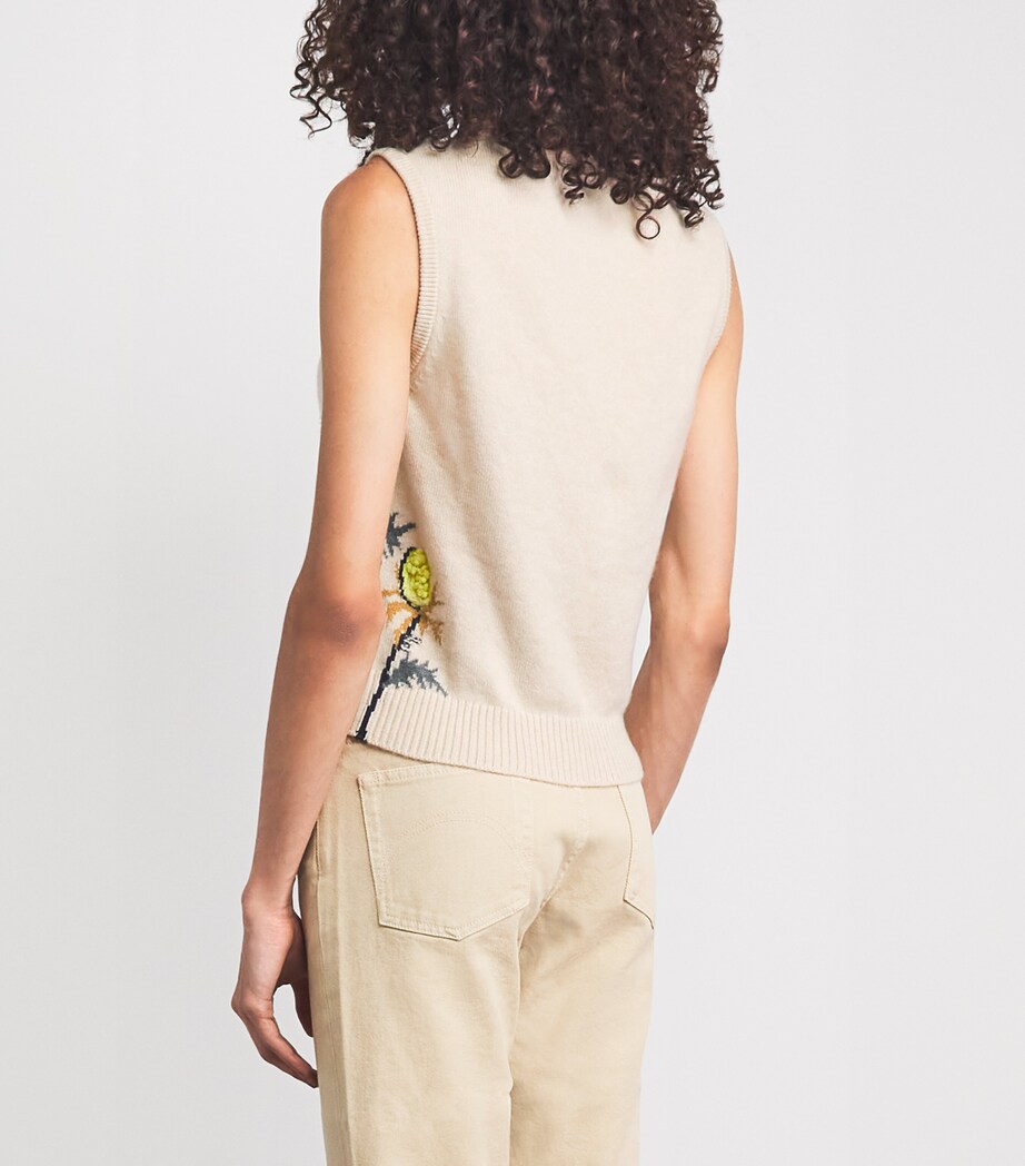 Barrie Womens Cashmere Thistle Top Canvas Multi Image 5