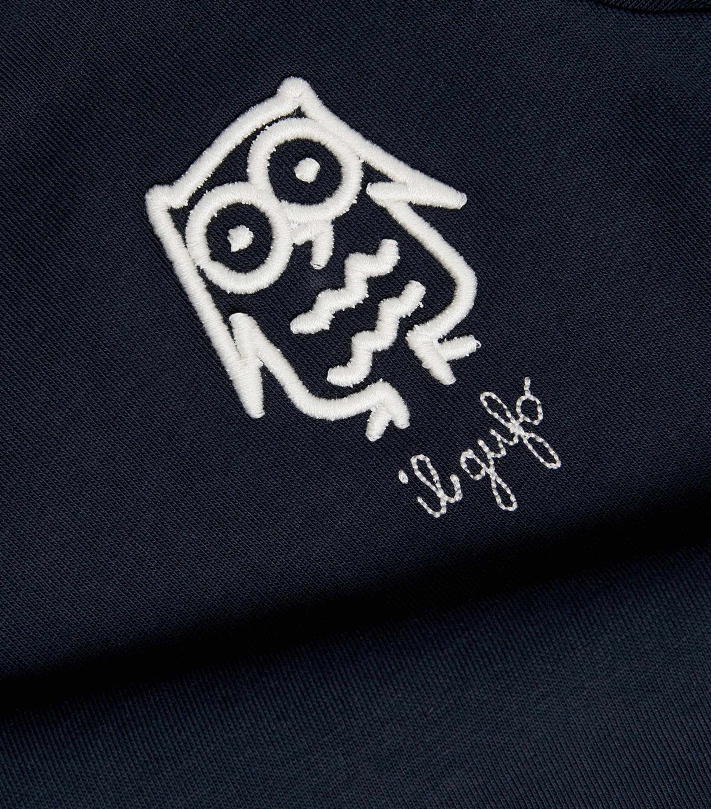 Cotton Embroidered Owl Long-Sleeve T-Shirt (6-36 Months) 071LIGHT GREY Image 3