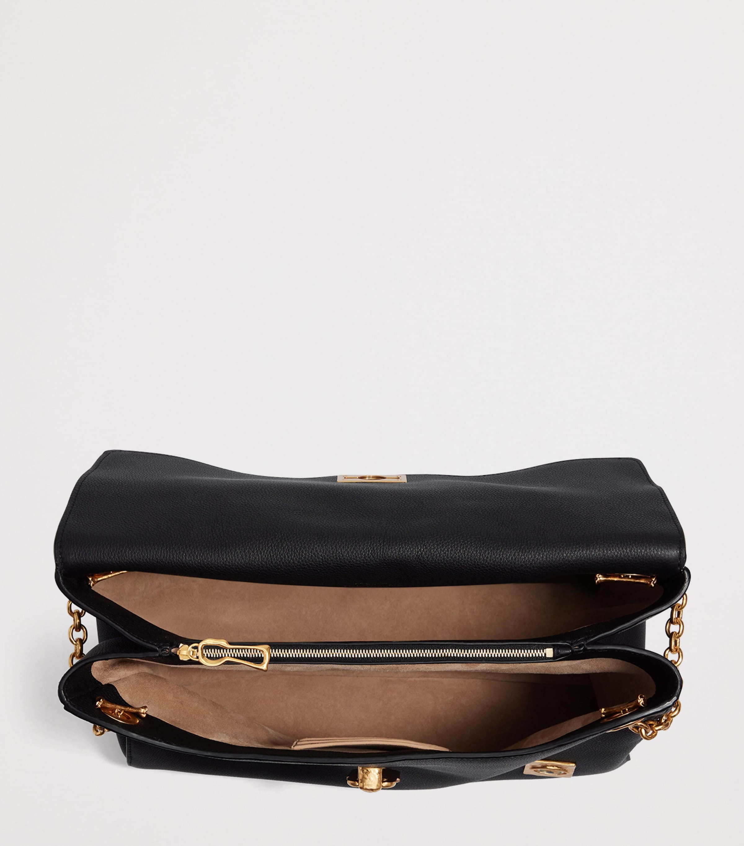 Leather Bijoux Soft Secret Shoulder Bag 999 BLACK Image 4