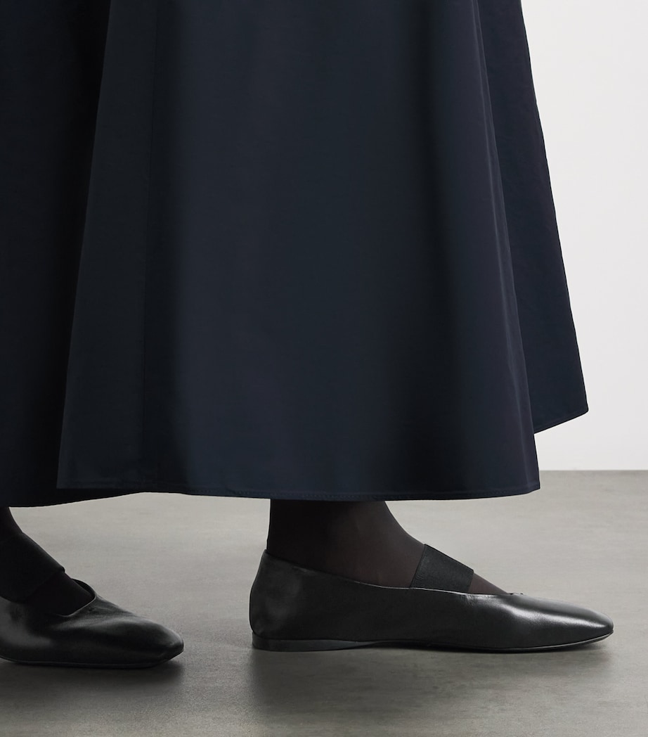 Max Mara Nappa Leather Ballet Flats Black Image 2