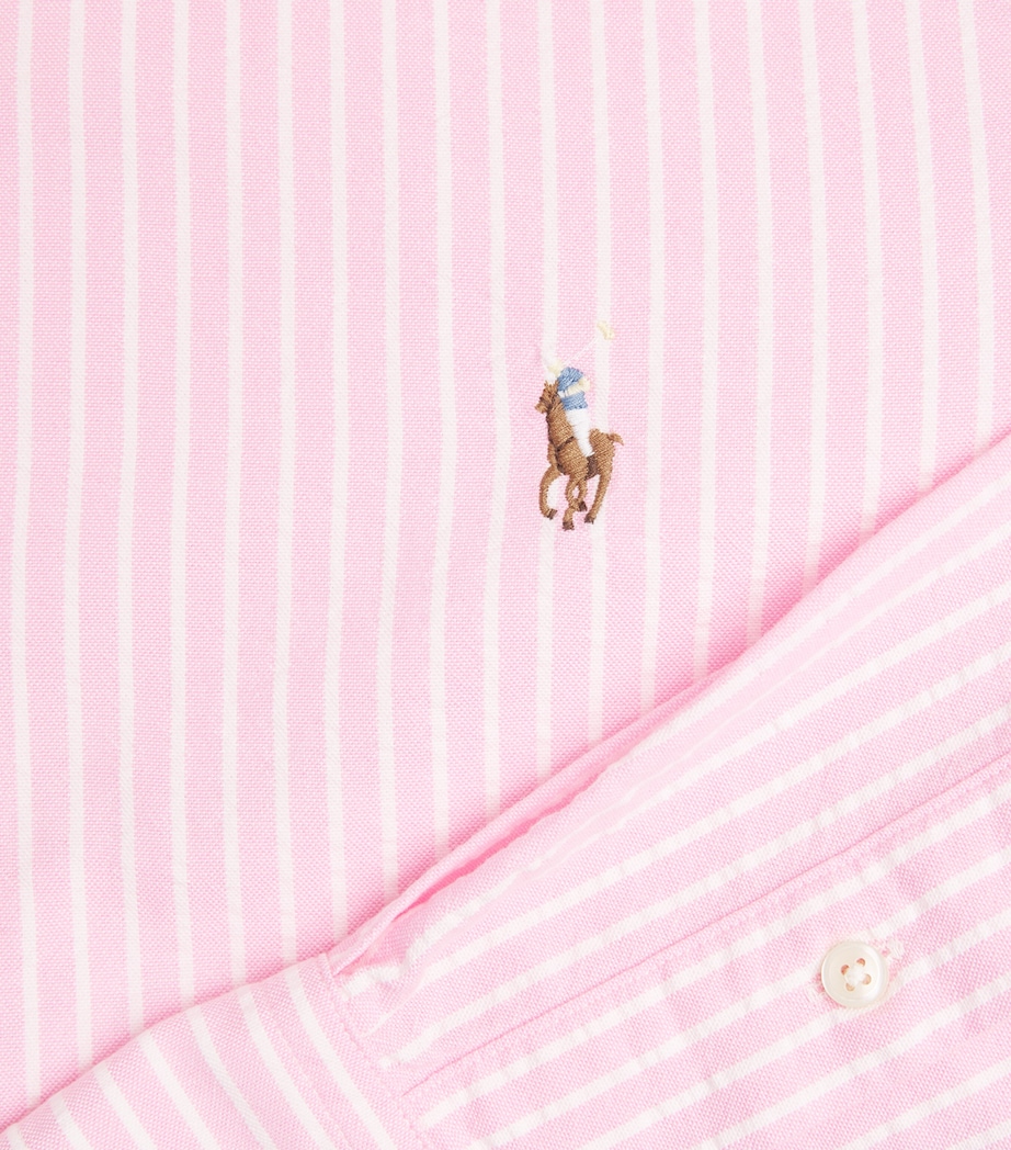 Polo Ralph Lauren Mens Cotton Seersucker Stripe Shirt New Rose White Image 6