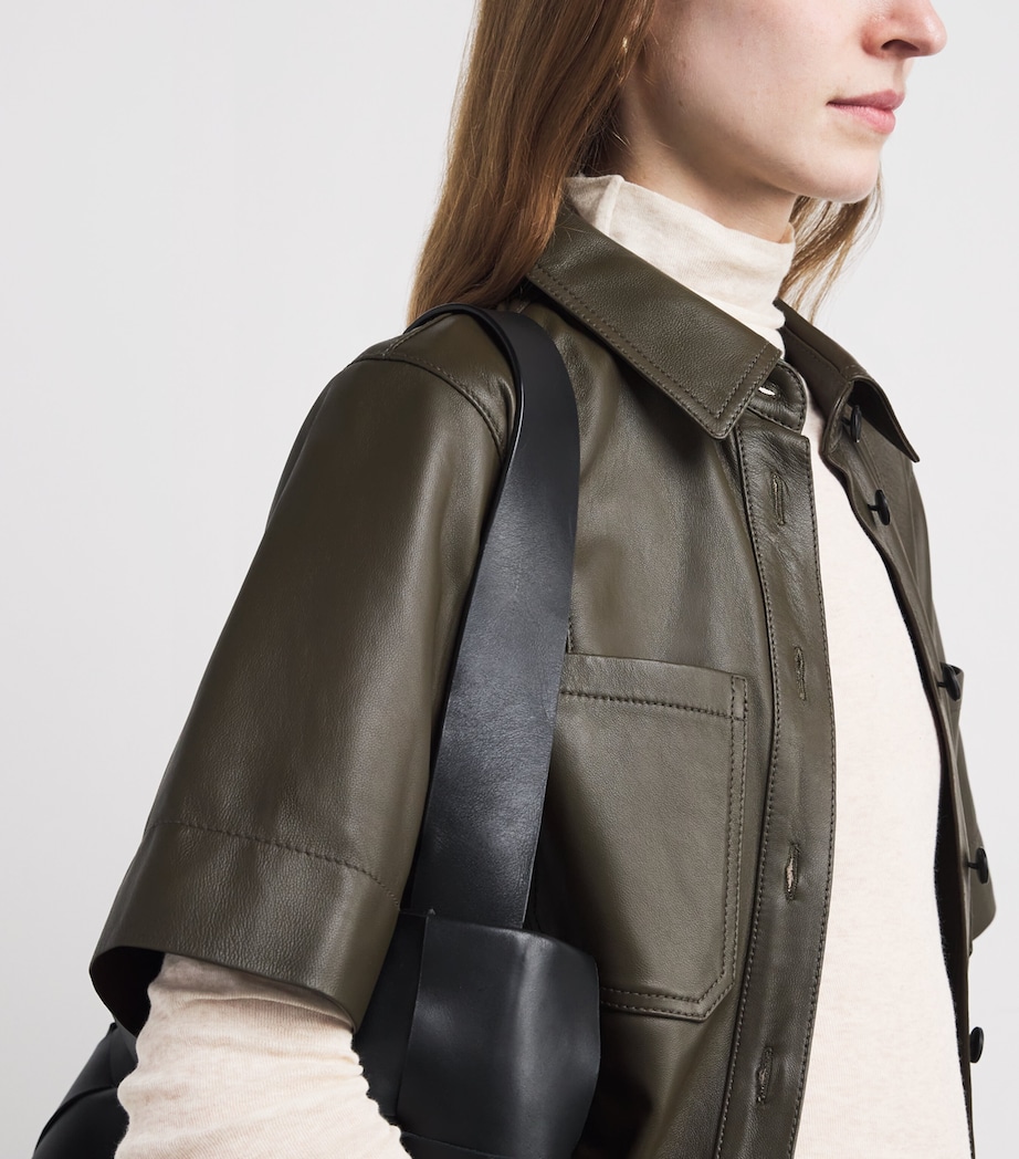 Cotton Sheer High-Neck Top OATMEAL Image 6