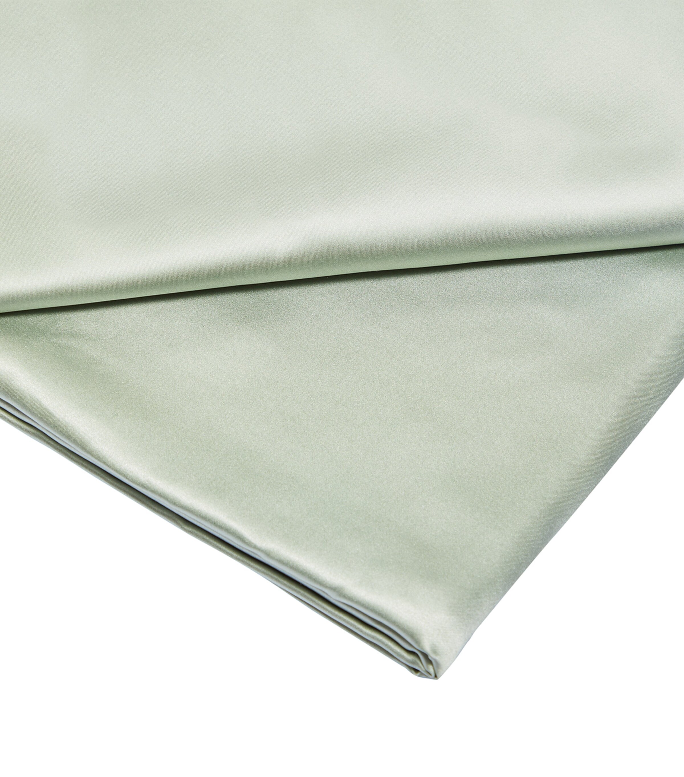 Silk Super King Flat Sheet (280cm x 310cm) SAGE Image 2
