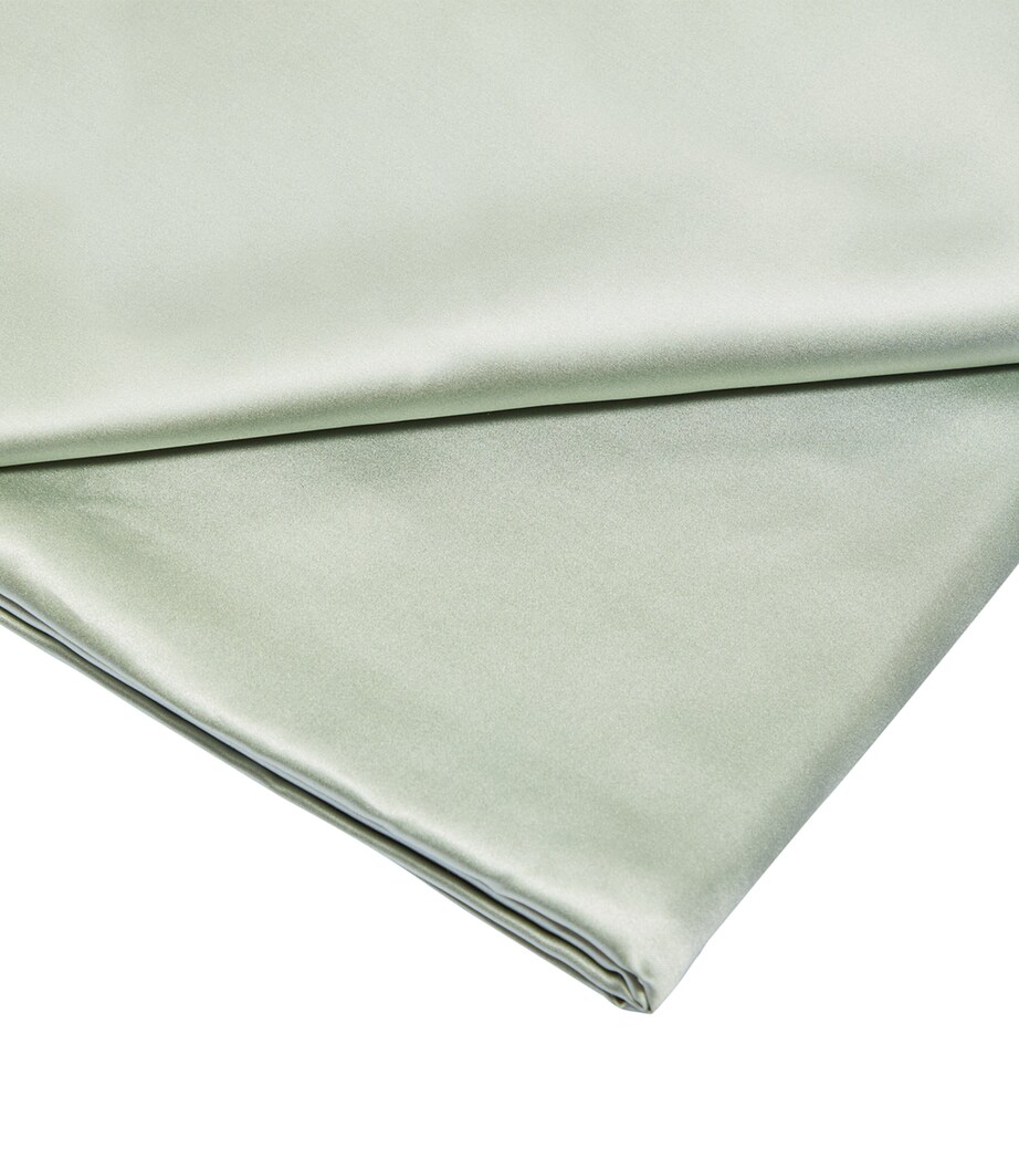 Silk Super King Flat Sheet (280cm x 310cm) SAGE Image 2