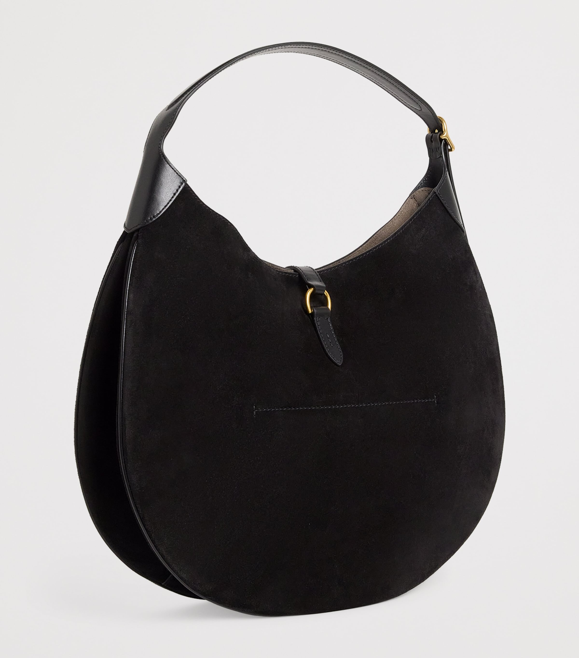 Medium Suede ID Shoulder Bag BLACK/G L Image 3