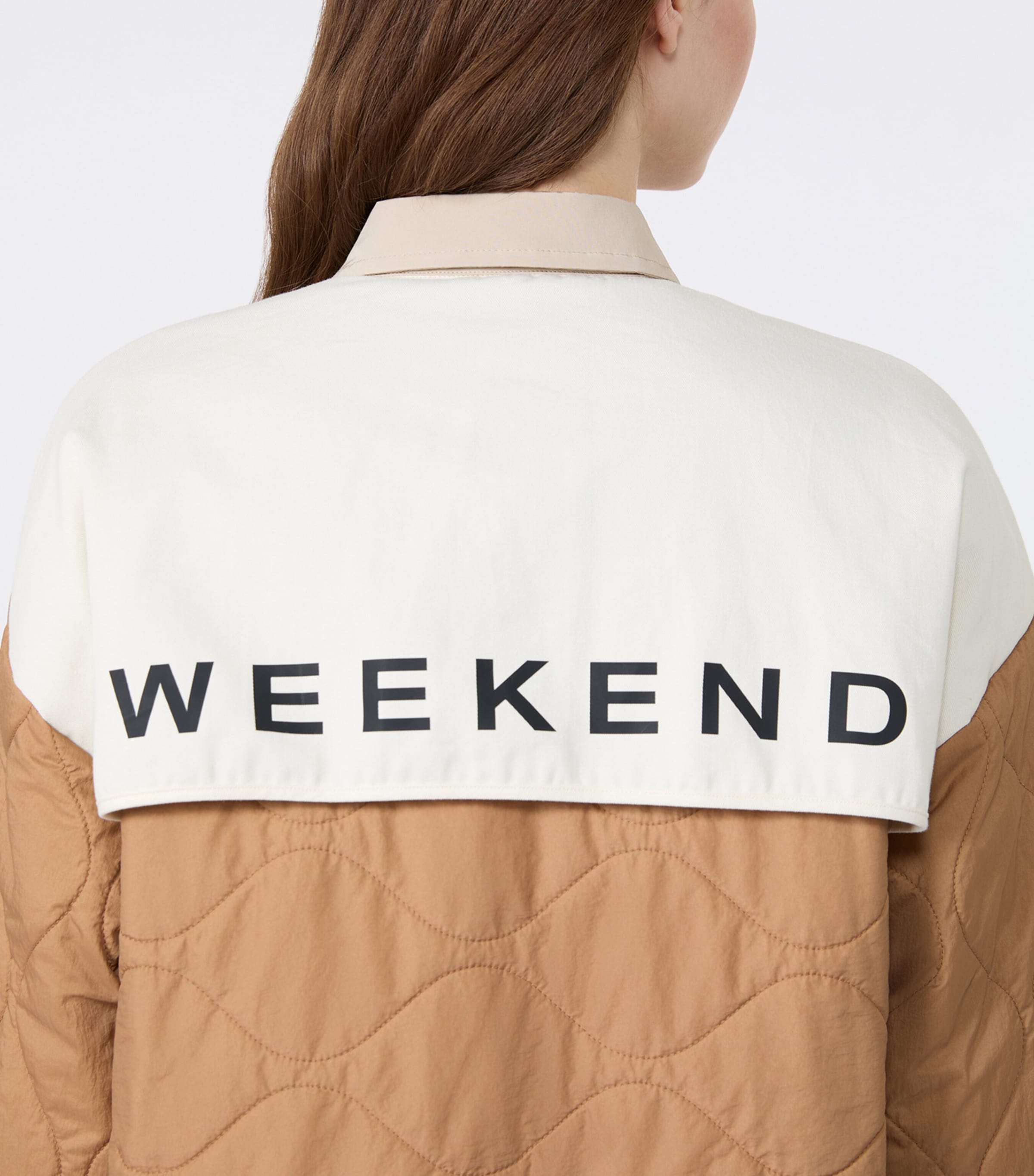 Weekend Max Mara Womens Quilted Reversible Jacket Sand Image 6