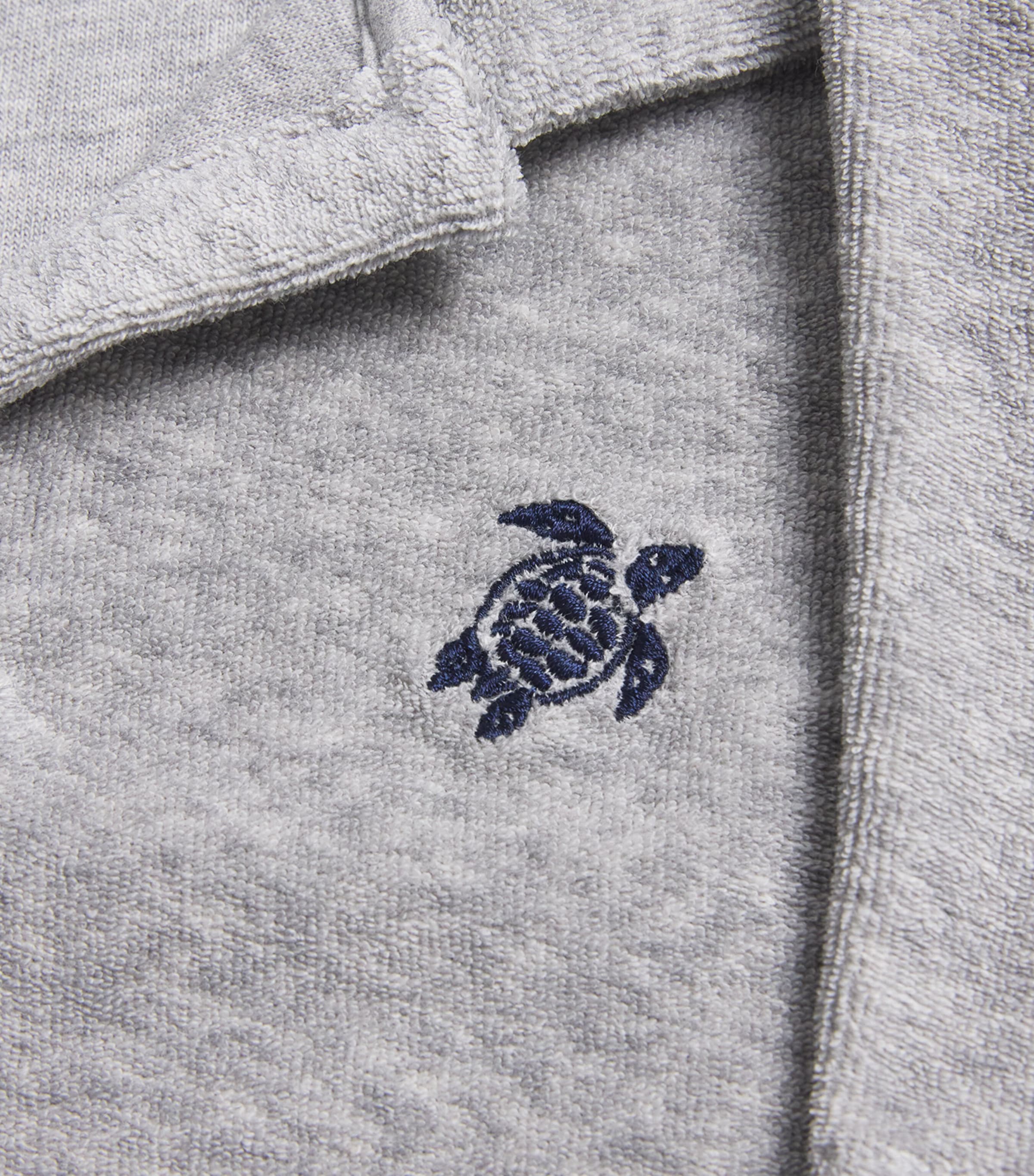 Cotton Terry Polo Shirt (2-14 Years) 921GRIS CHINE Image 3