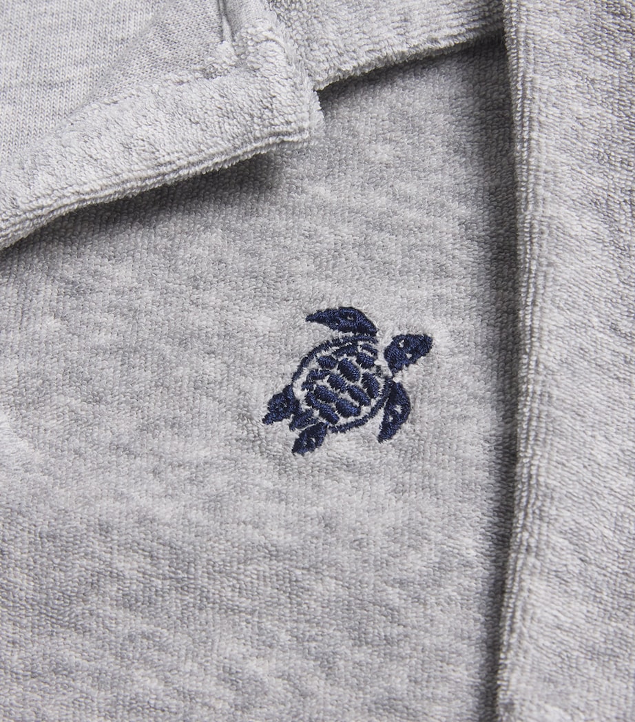 Cotton Terry Polo Shirt (2-14 Years) 921GRIS CHINE Image 3